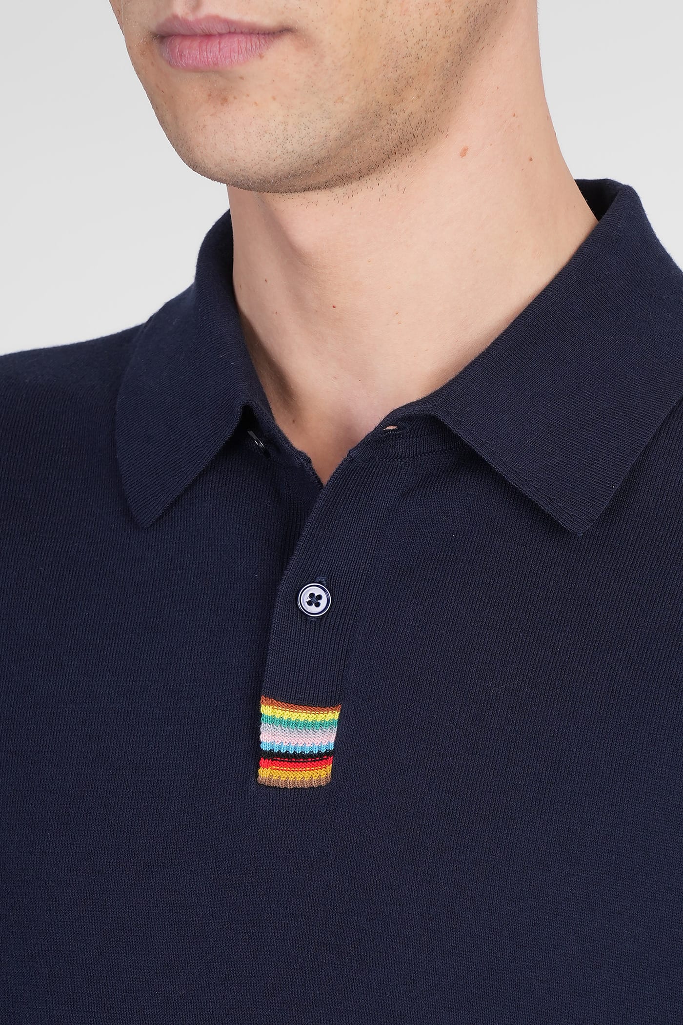 Paul Smith Polo In Blue Cotton In Blue