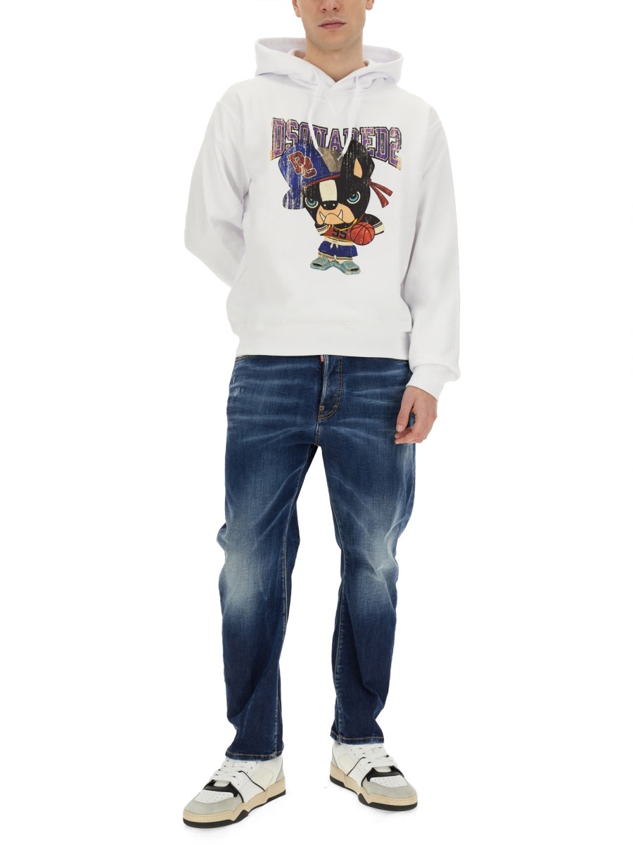Shop Dsquared2 Sweatshirt With Print In White
