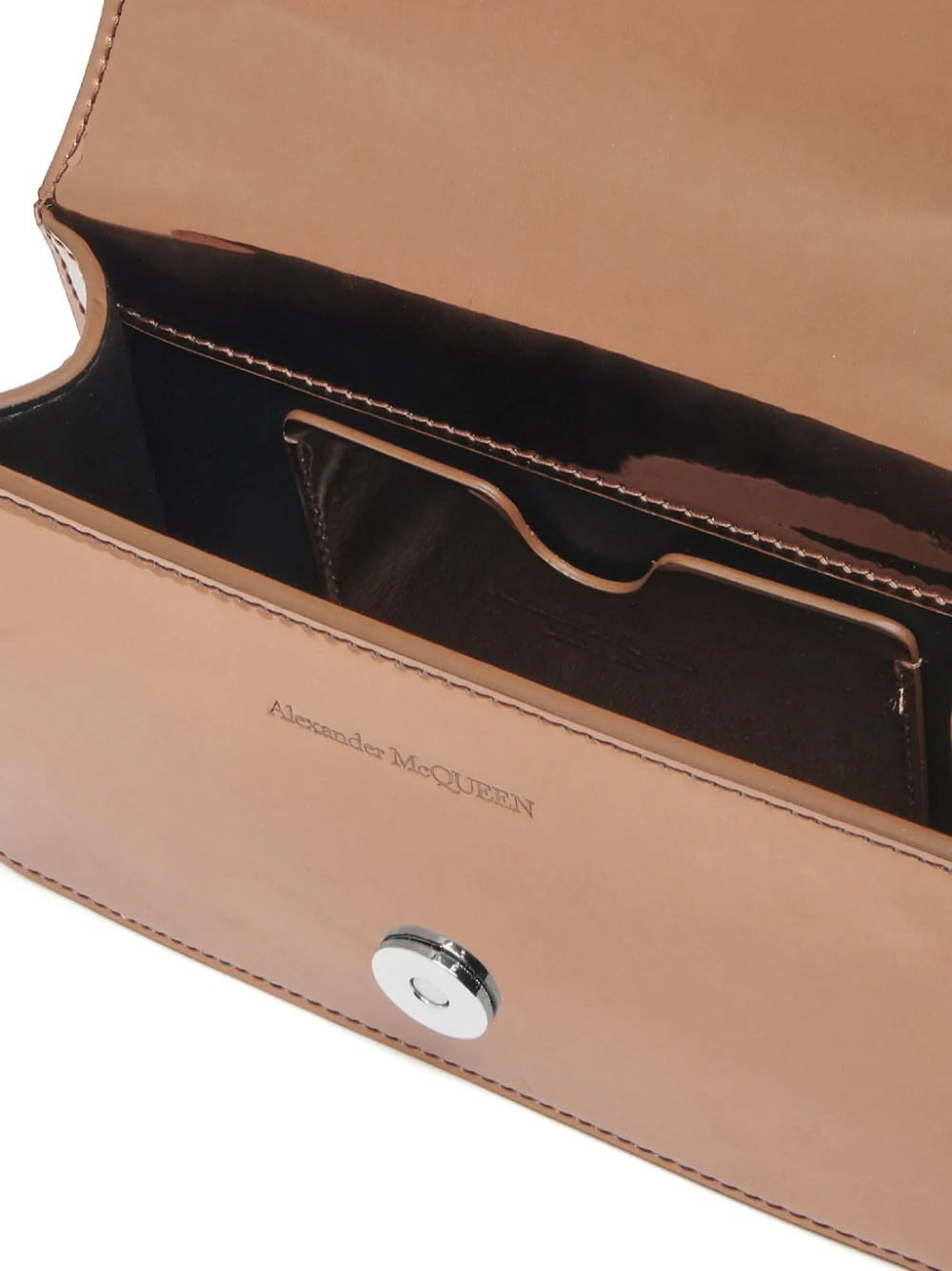 Shop Alexander Mcqueen Mini Jewelled Satchel Bag In Copper