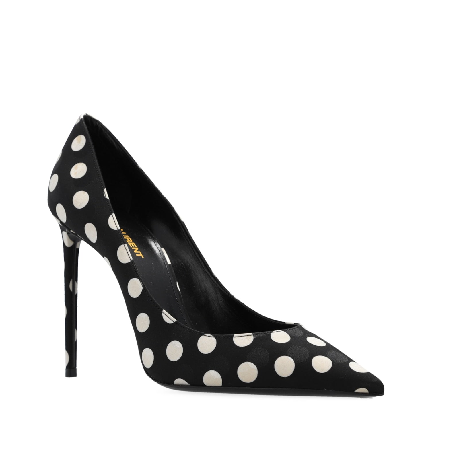 Shop Saint Laurent Zoè Satin Pumps In Black