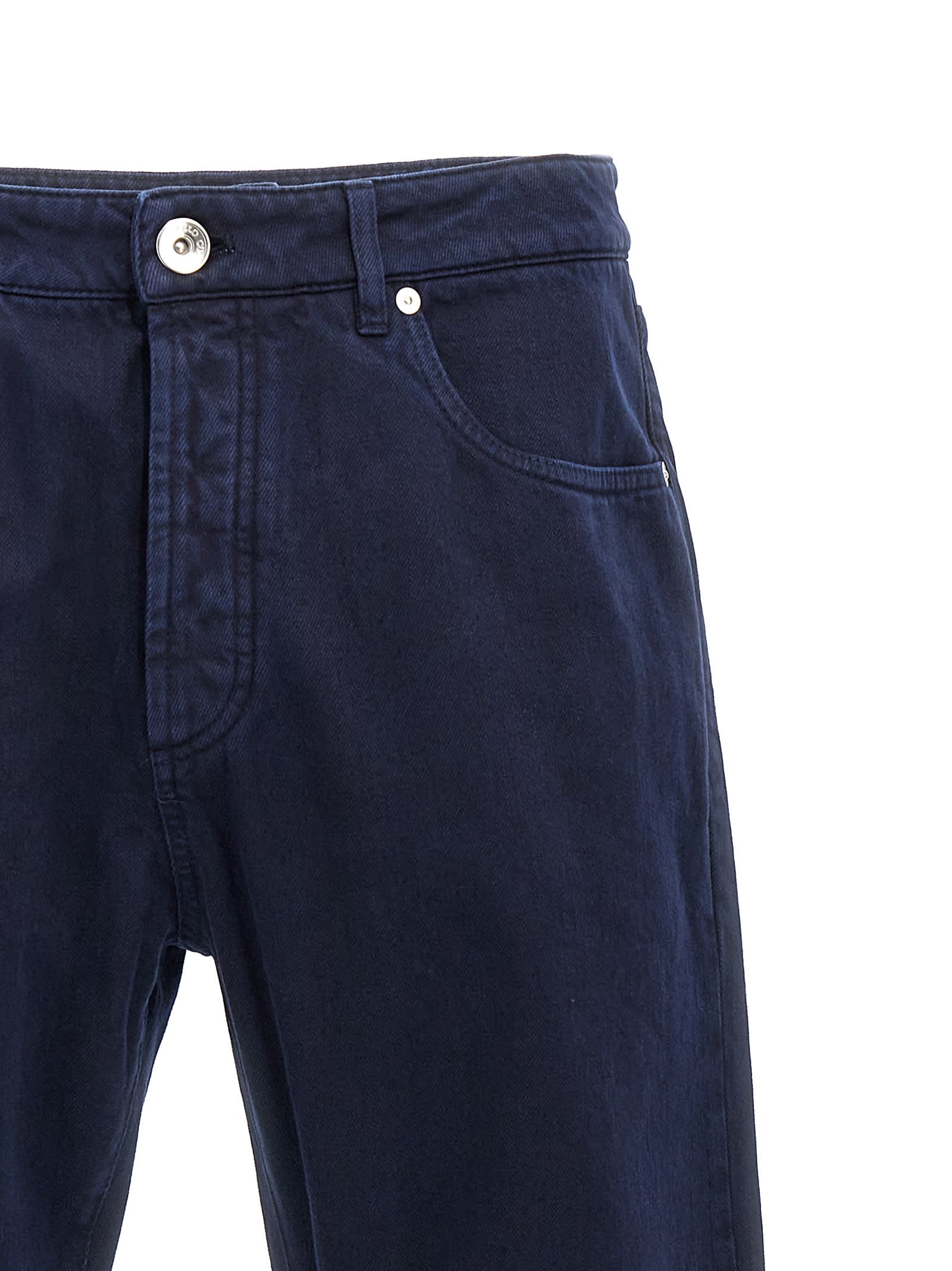 Shop Brunello Cucinelli Dyed Jeans In Blue