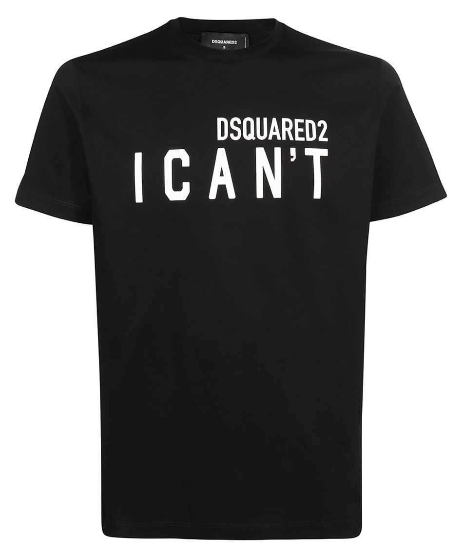 Dsquared2 Slogan Printed Crewneck T-shirt In Black