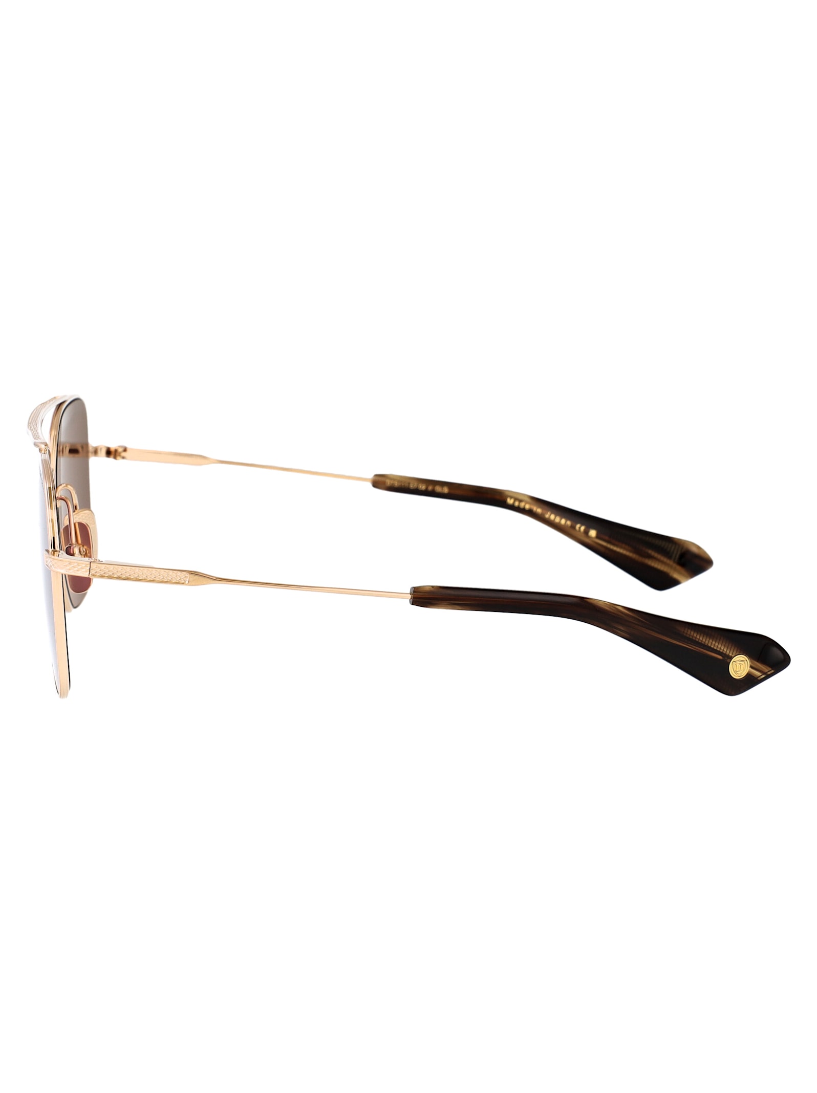 Dita Flight-seven Sunglasses In White Gold W/ Dark Grey - Ar