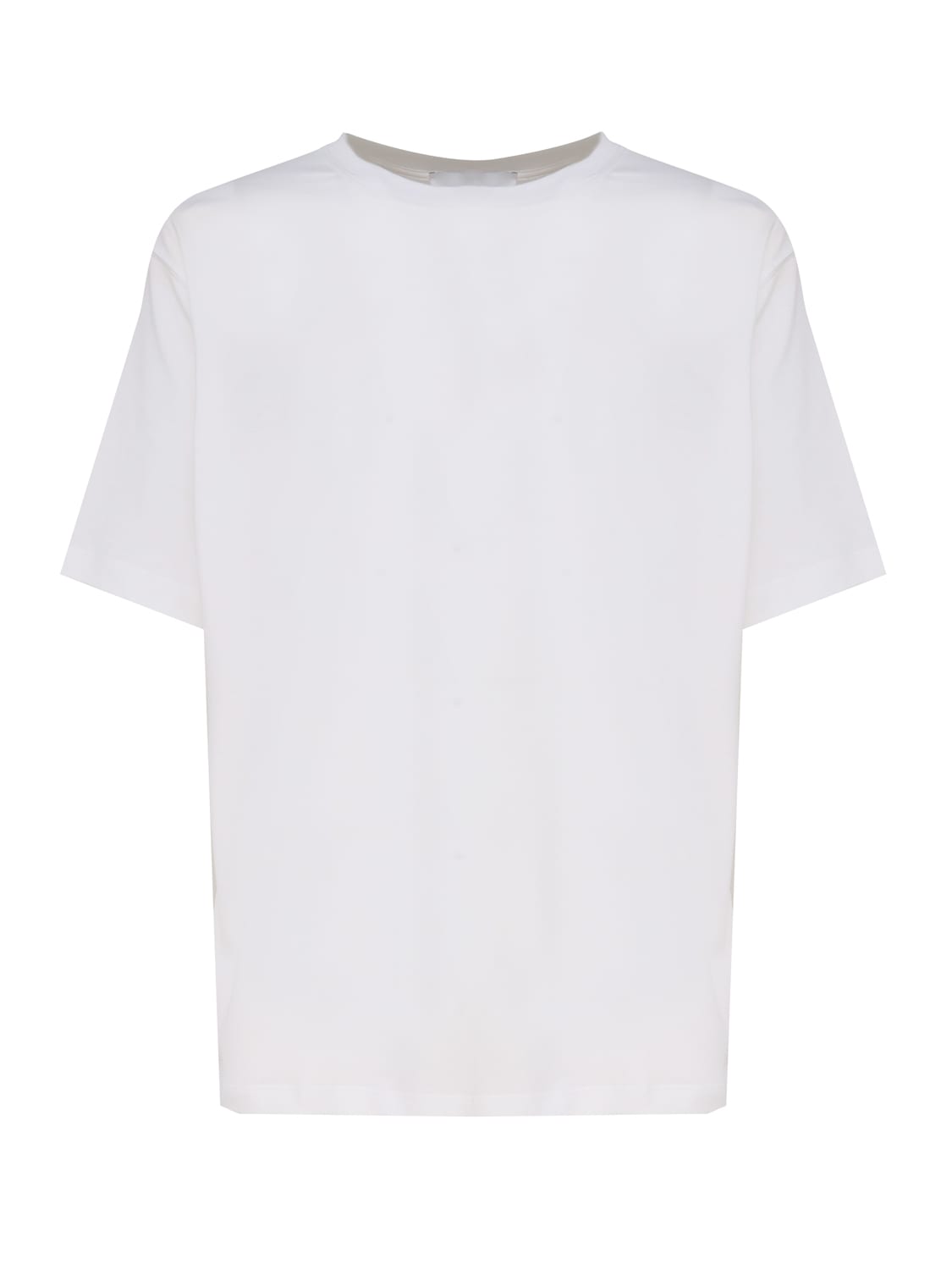 Shop Lardini Cotton T-shirt In White