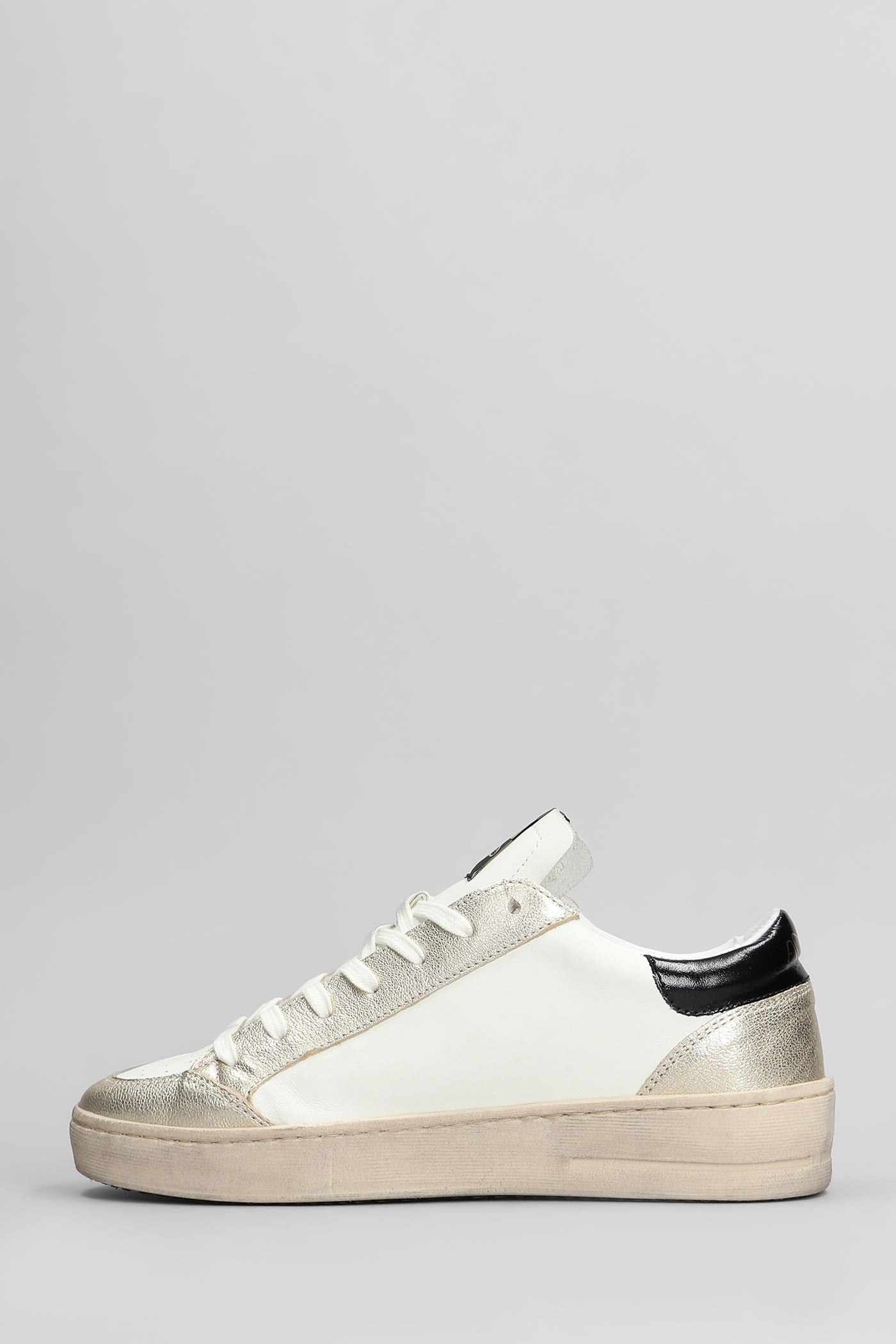 Ama Brand Sneakers In White Leather In White
