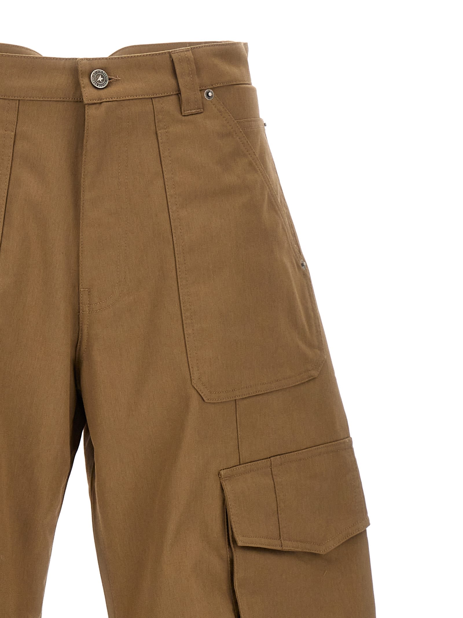 Shop Golden Goose Leniin Cargo Pants In Beige