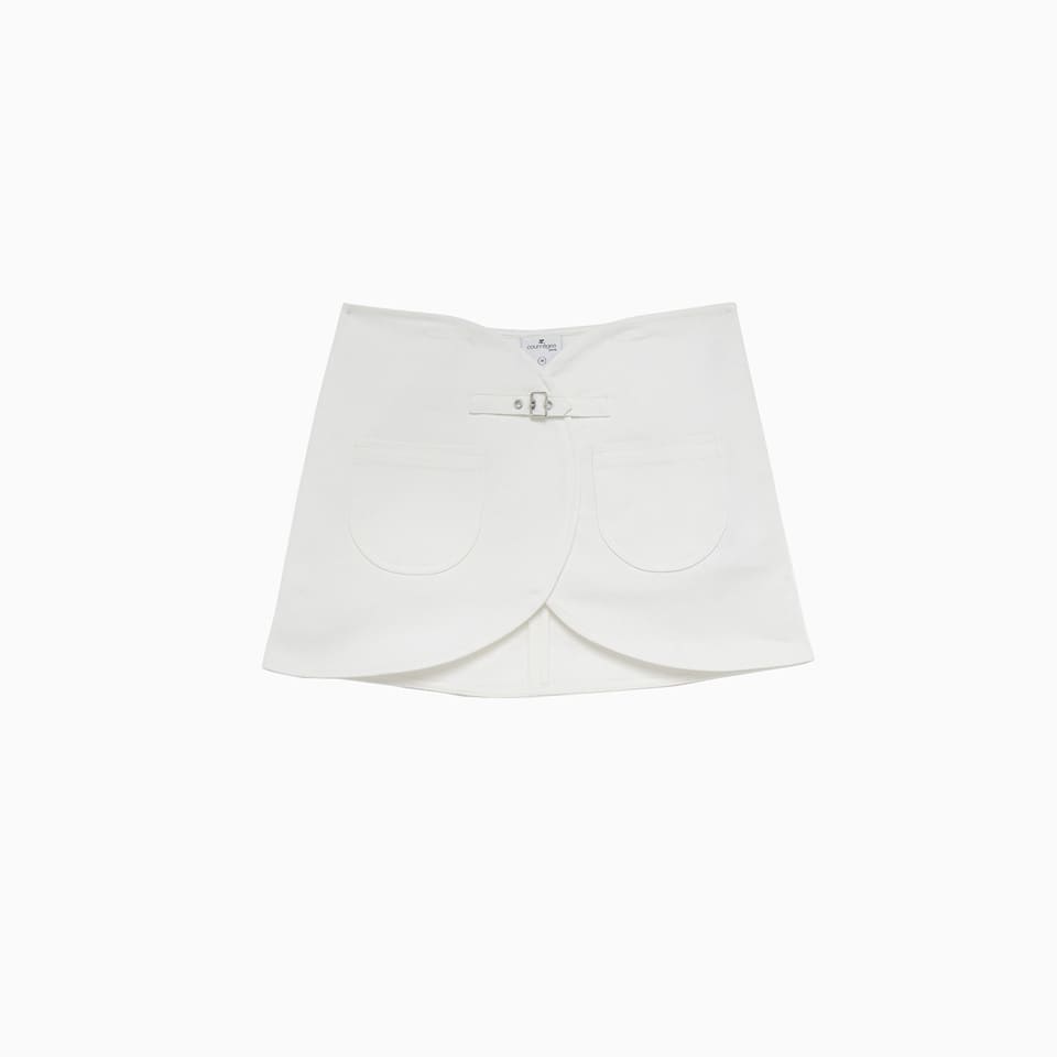 Shop Courrèges Courreges Ellipse Skirt In White
