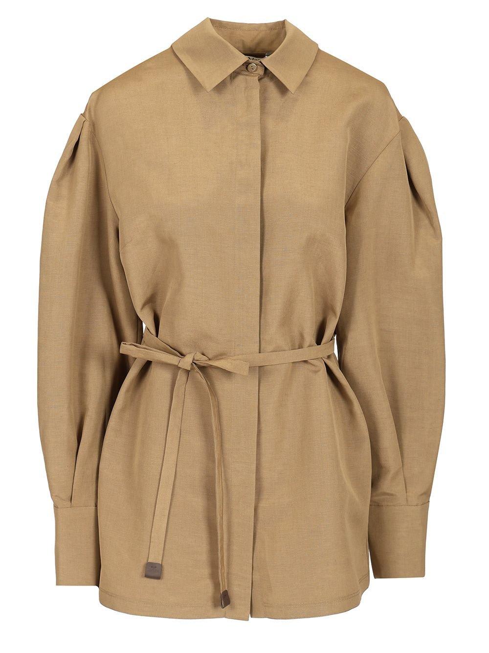 Max Mara Affari Oversized Belted Shirt