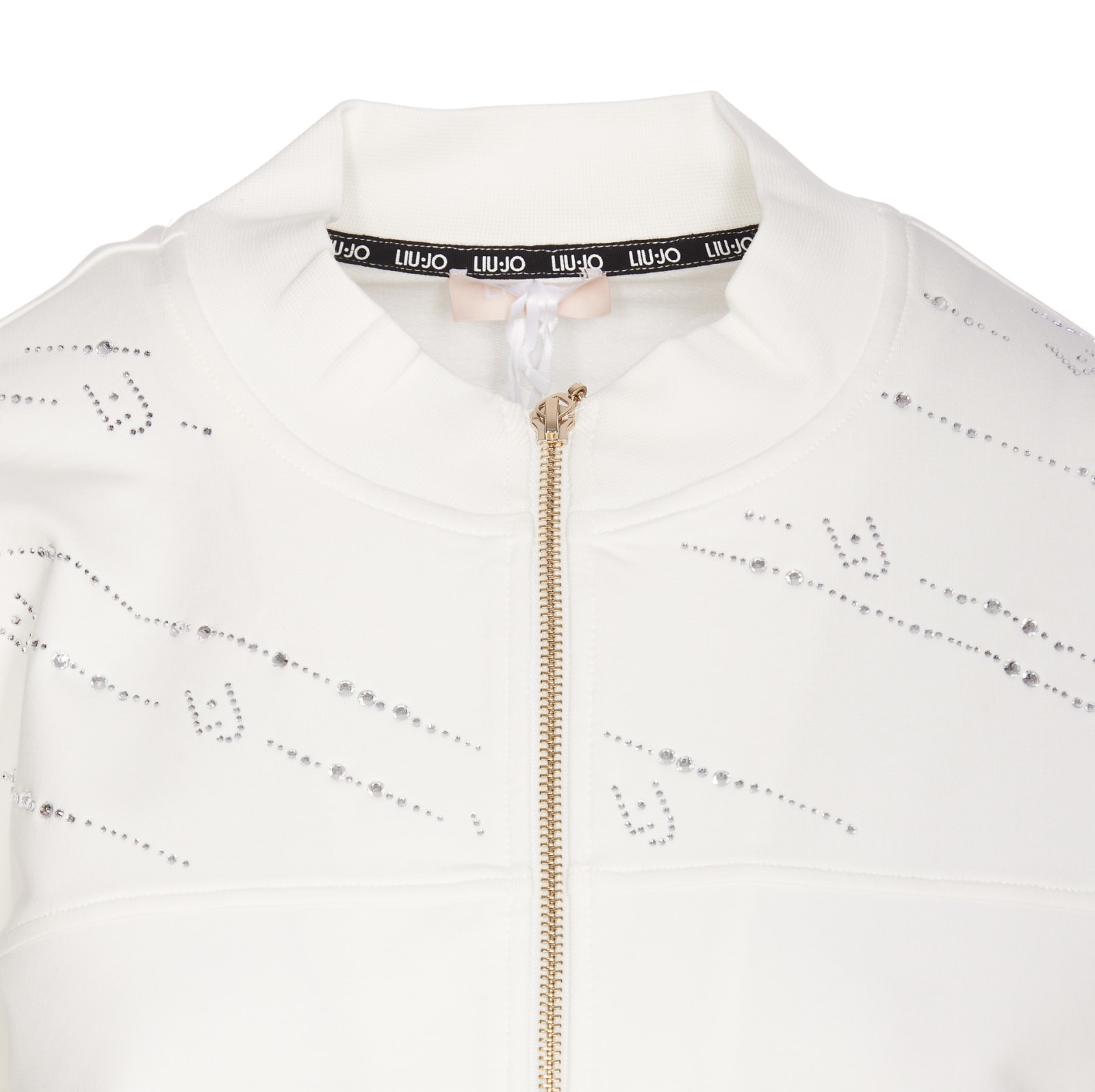 Shop Liu •jo Zip Sweatshirt In White