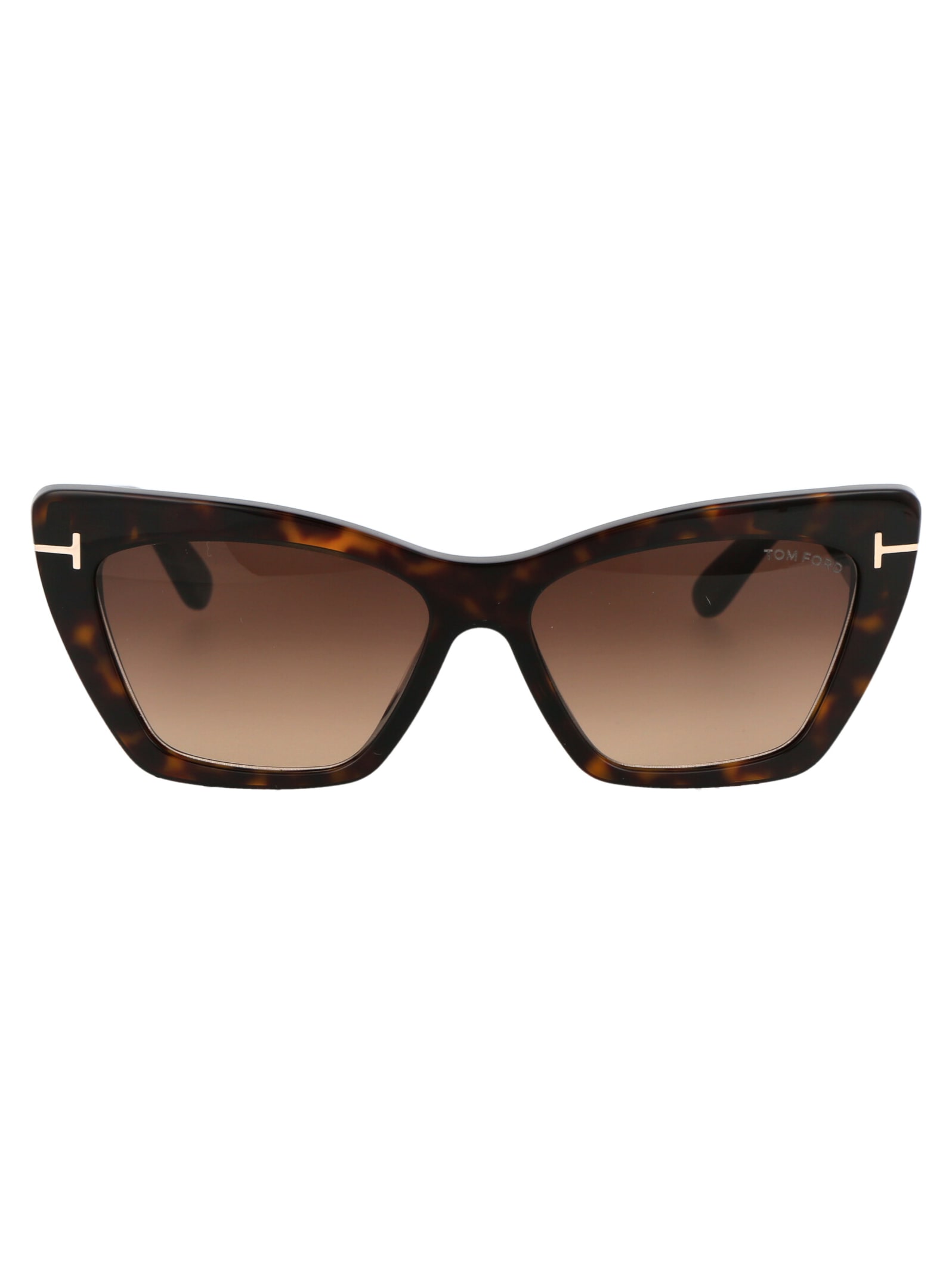 Shop Tom Ford Wyatt Sunglasses In 52f Avana Scura / Marrone Grad
