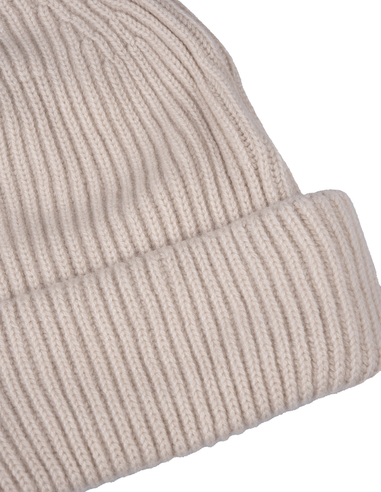 Shop Fedeli Gold Ribbed Cashmere Beanie In Brown