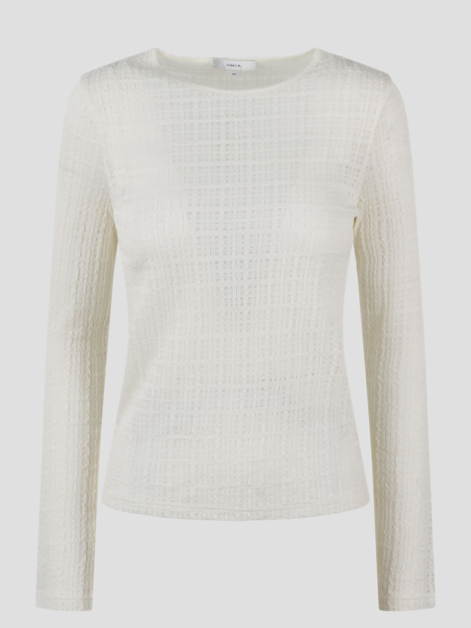 Vince Cable Front Check Top In White | ModeSens