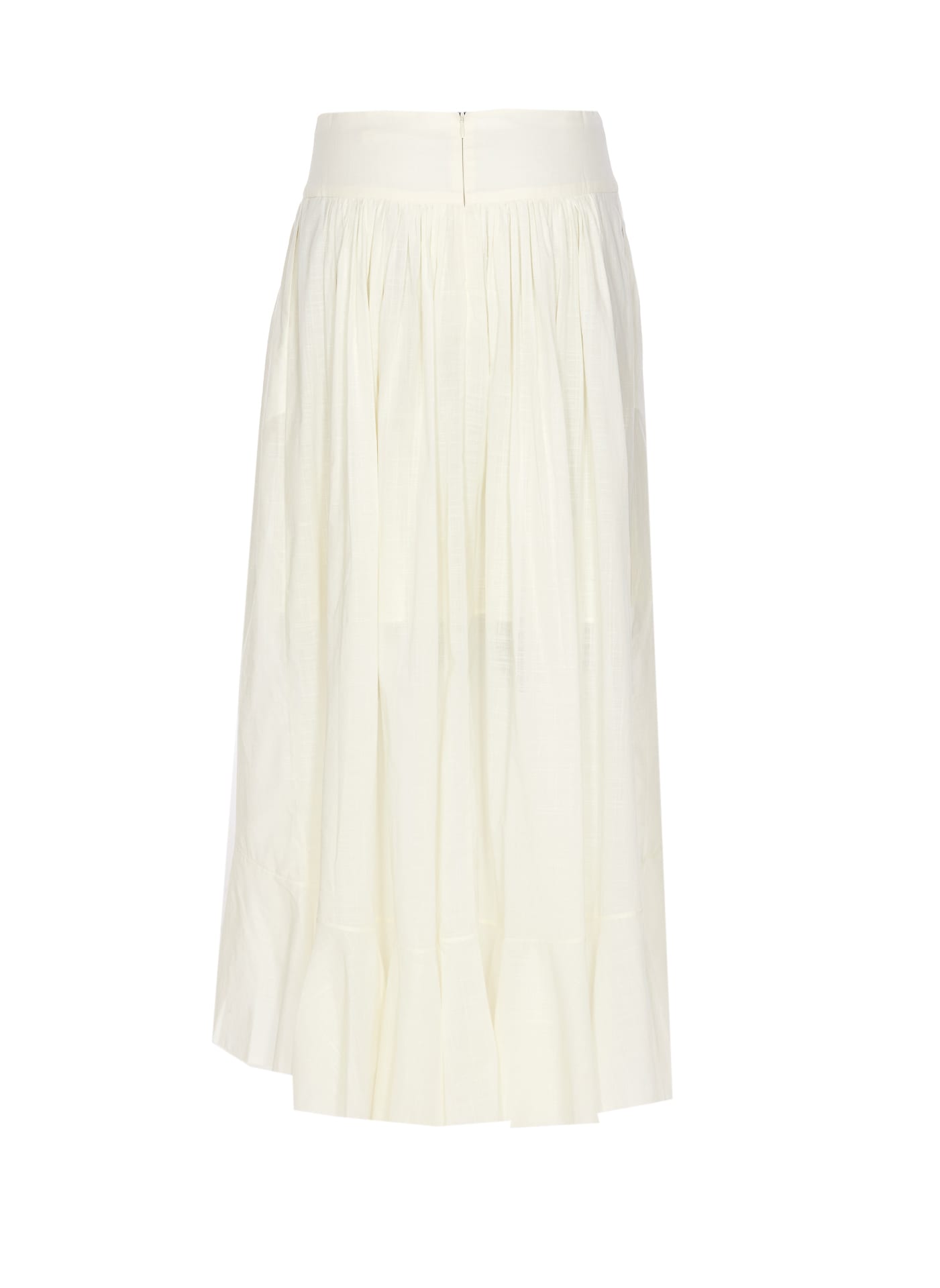 Shop Zimmermann Acacia Ruffle Maxi Skirt In White
