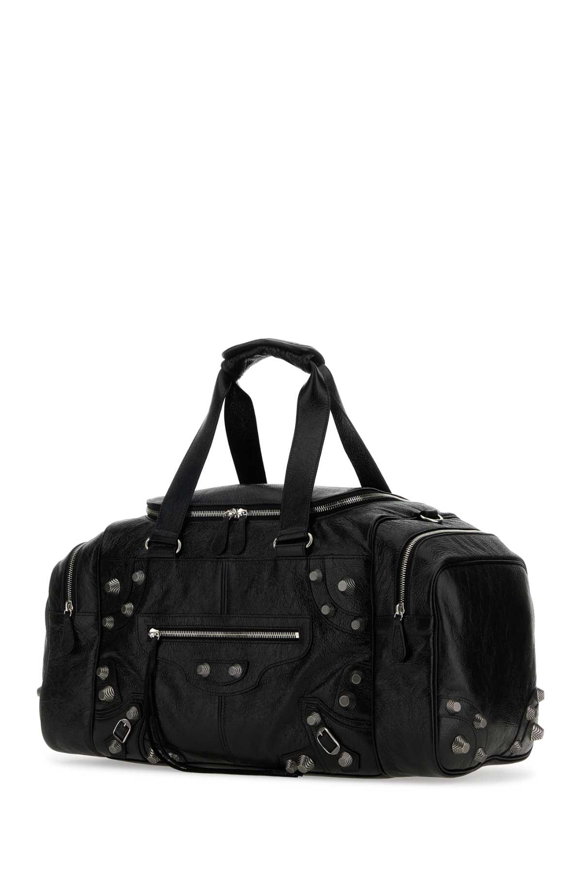 Balenciaga Leather Travel Bag Le Cagole In Black