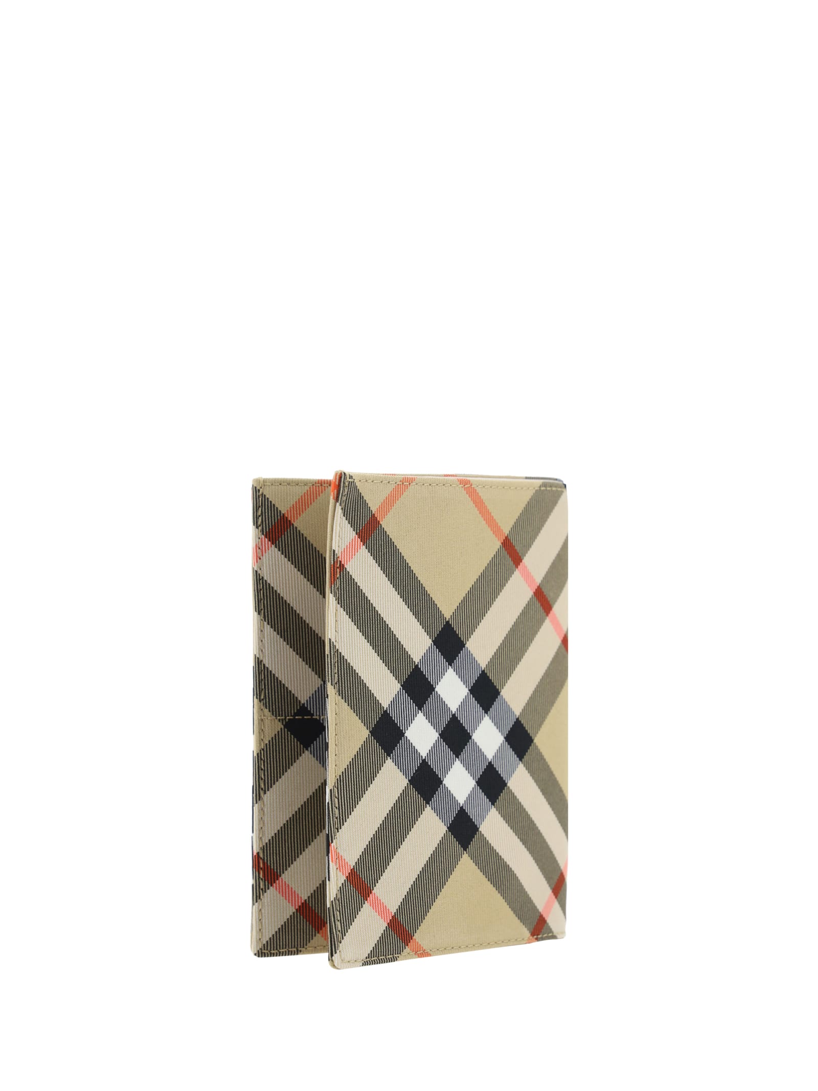 Shop Burberry Passport Holder In Sand