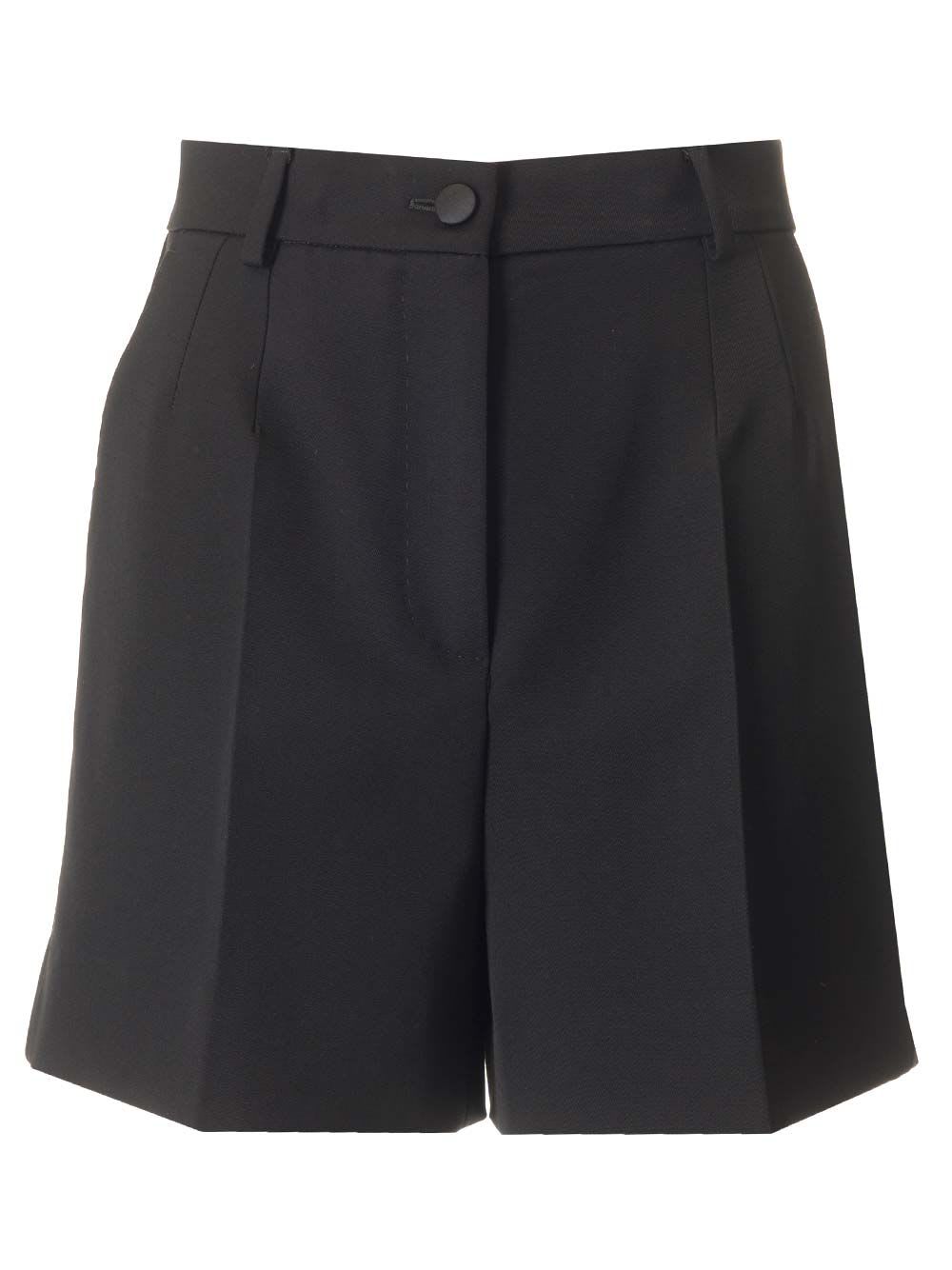 Dolce & Gabbana Look 40 Black Midi Skirt In Gabardina Lana