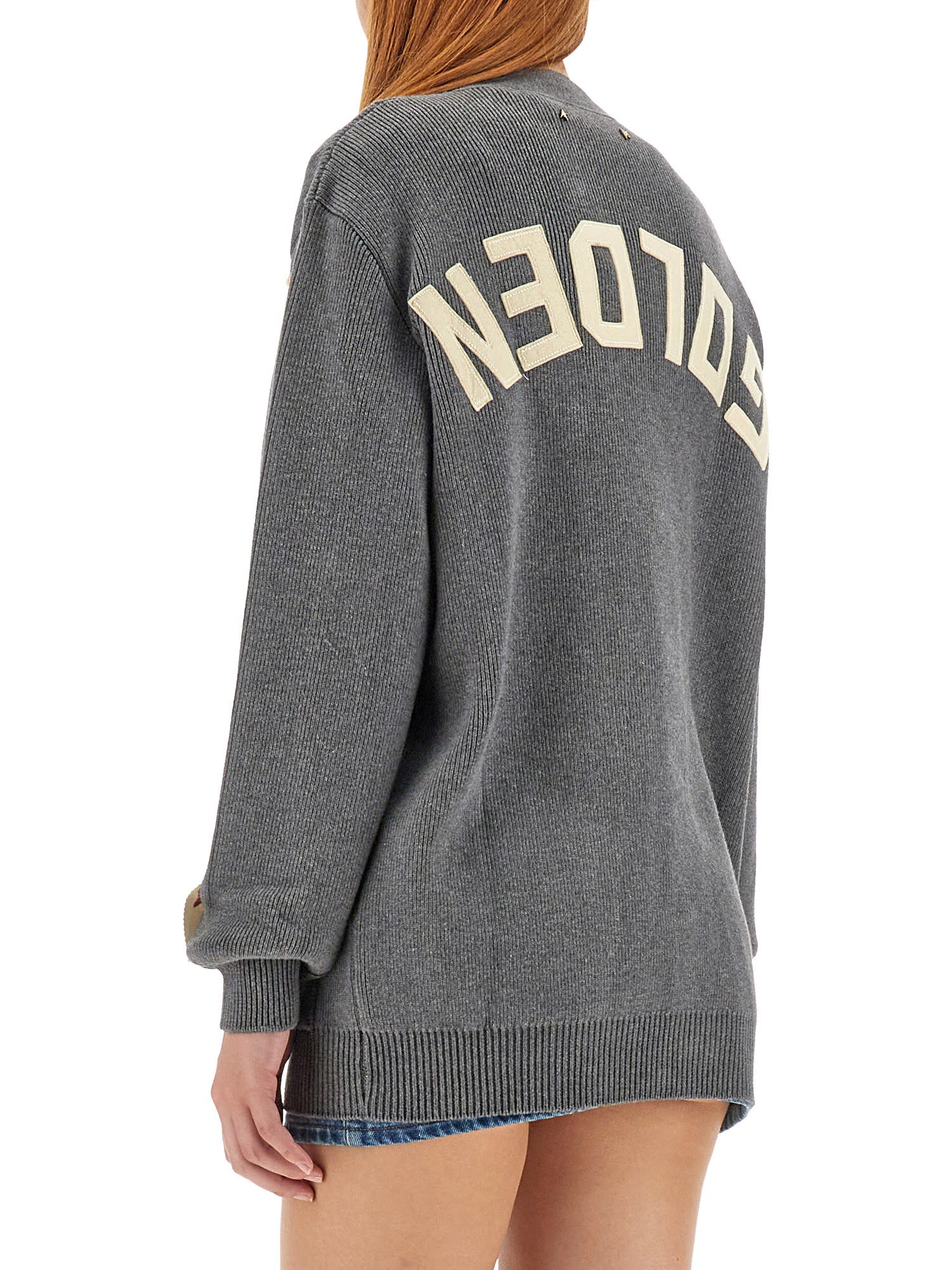 Golden Goose Darnelle Basic Cardigan In Gray