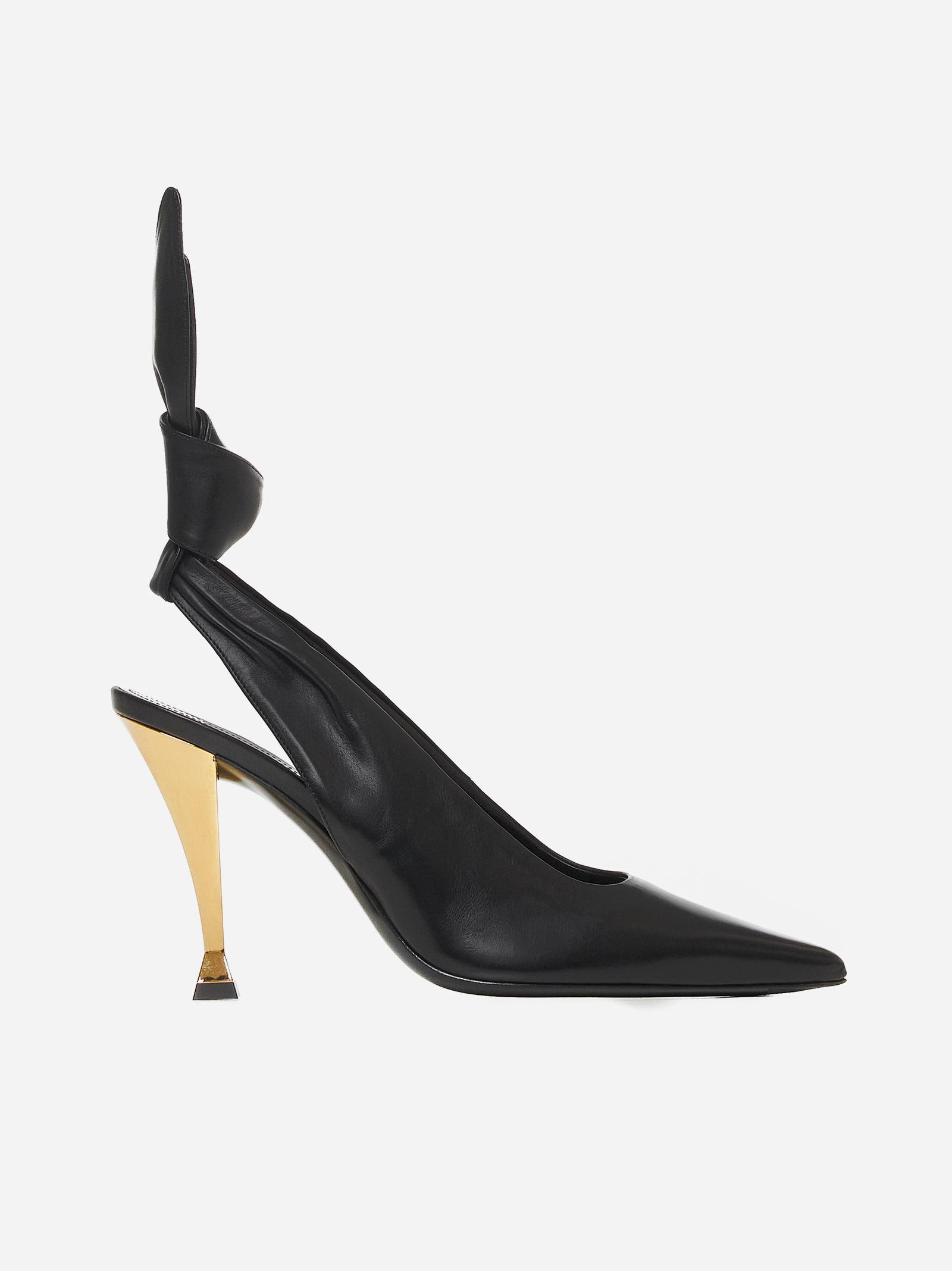 Shop Givenchy Beauw Nappa Leather Slingback Pumps In Black