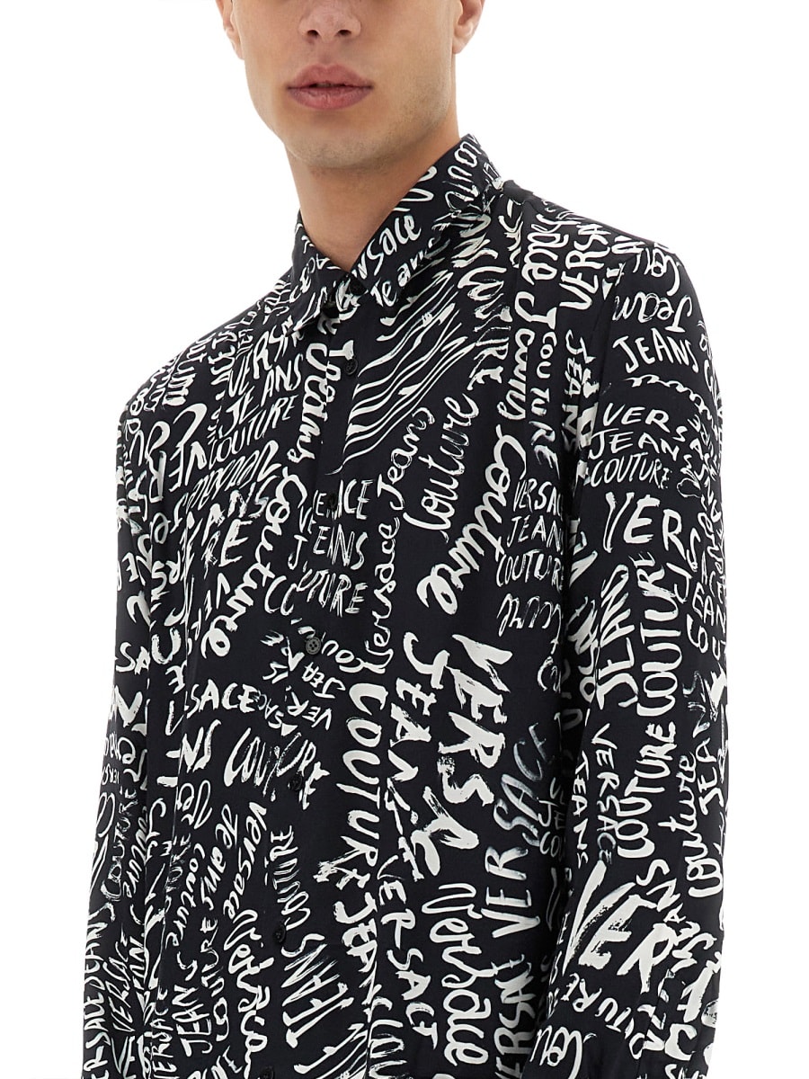 Shop Versace Jeans Couture Logomania Print Shirt