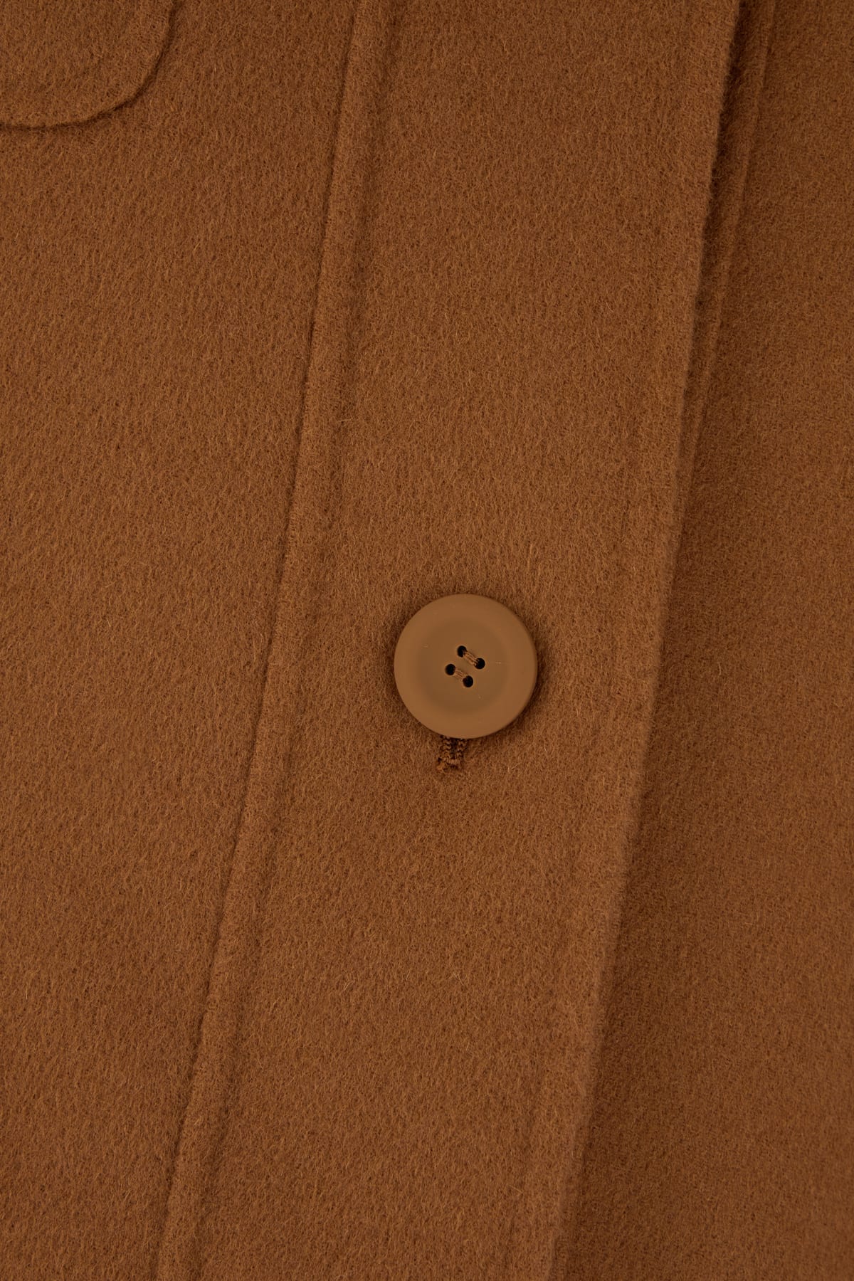 Max Mara Camel Wool Blend Jacket In Brown