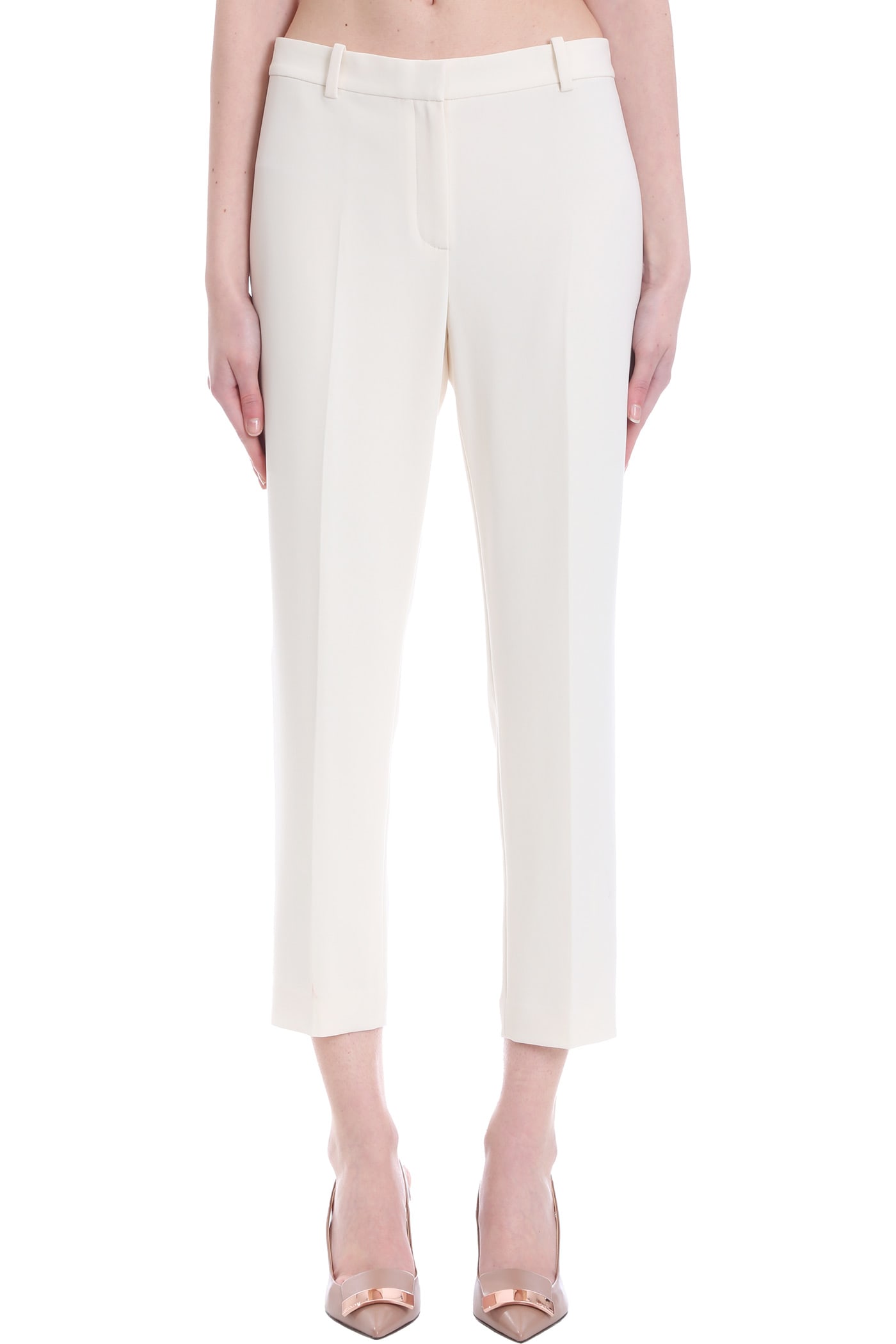 Theory Pants In White Synthetic Fibers
