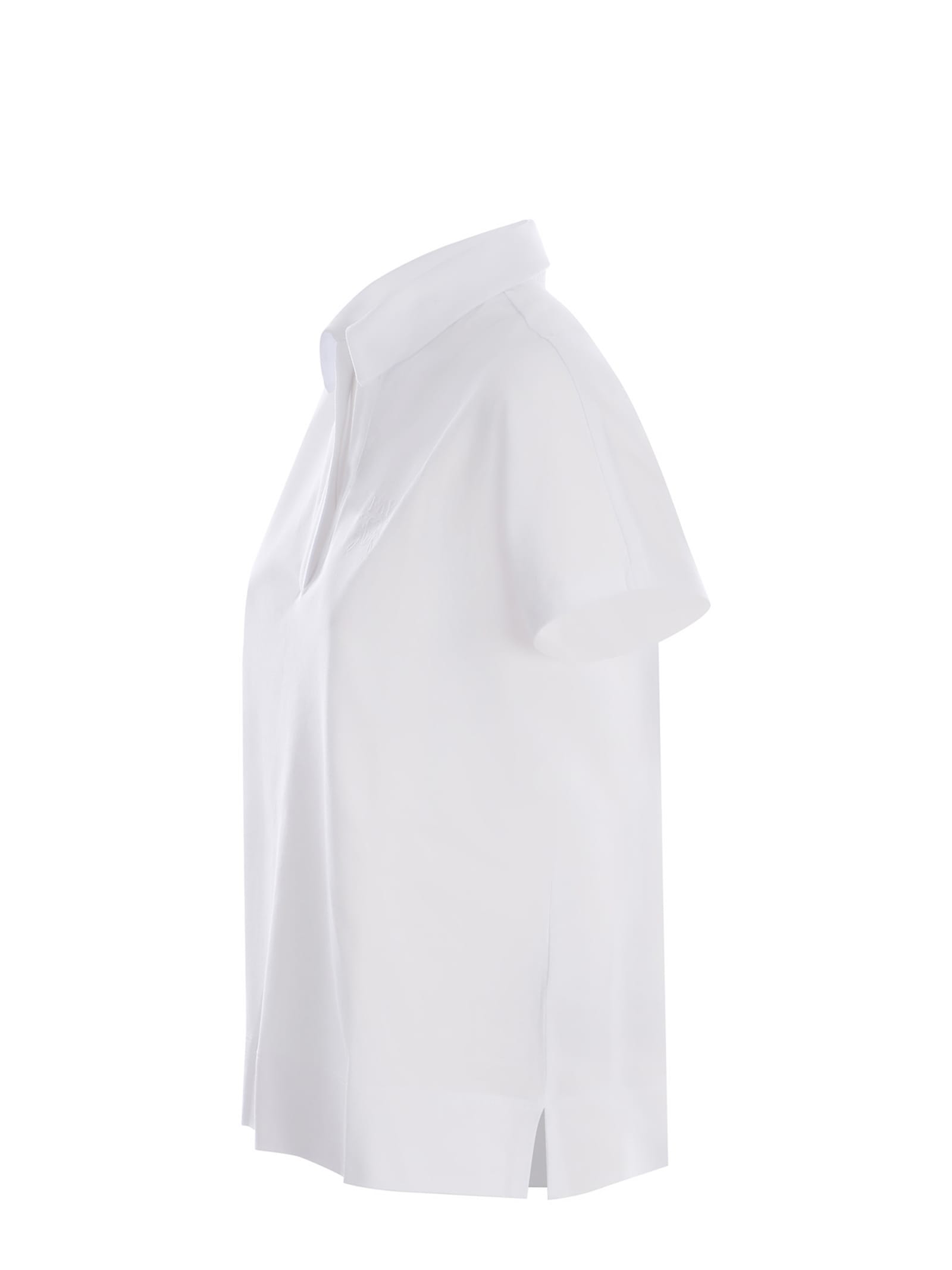 Shop Fay Polo Shirt  Made Of Piquet In Bianco