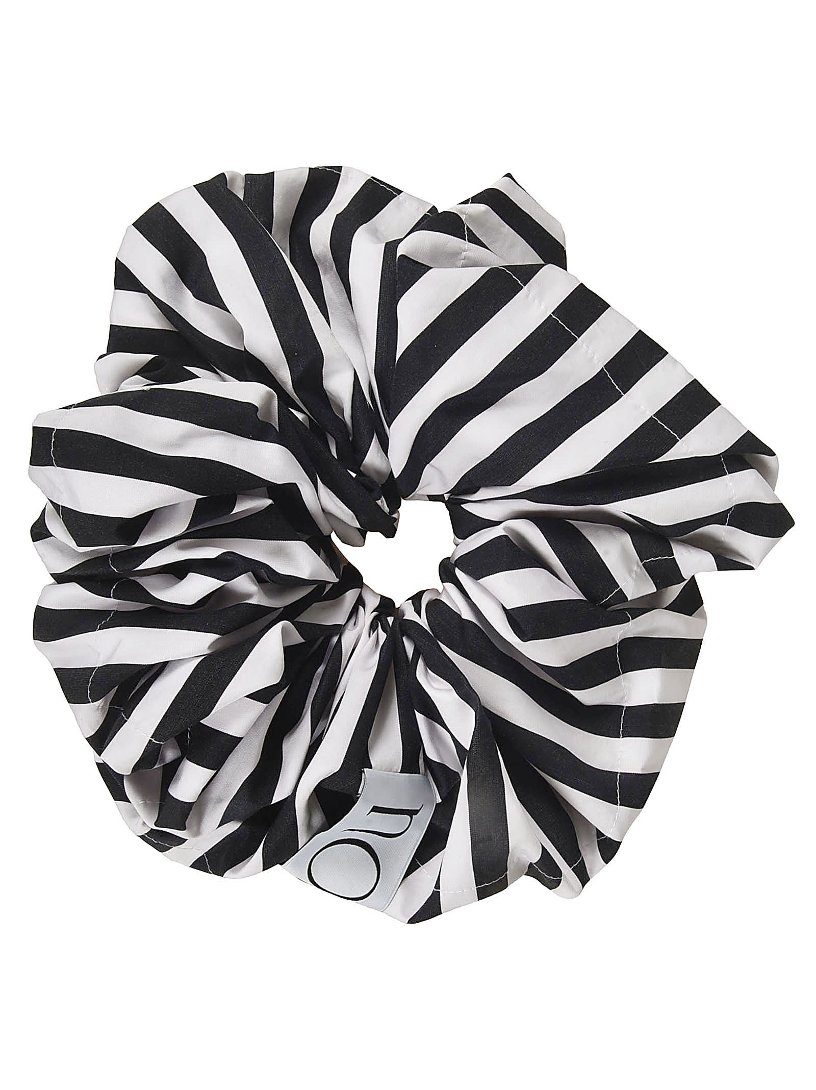 Shop Patou Striped Scrunchie In Black