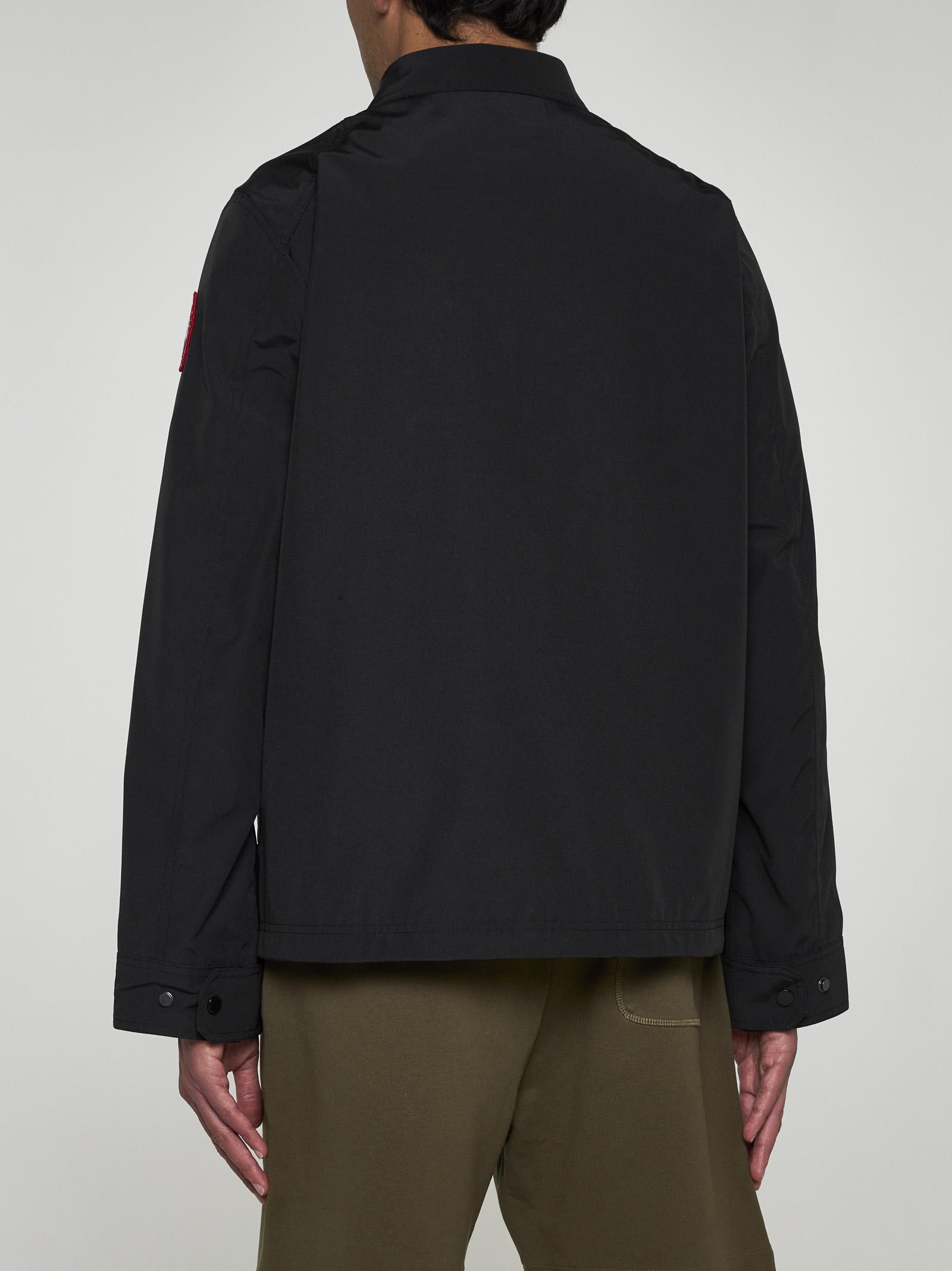 Shop Canada Goose Burnaby Nylon Jacket In Black