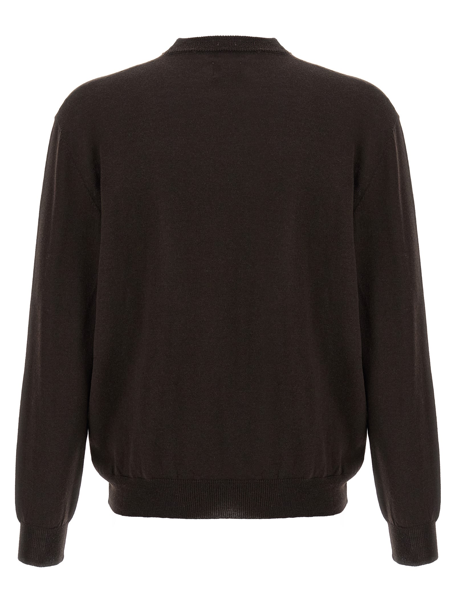 Magliano Graphic Crew Neck Long Sleeve Sweater In Brown