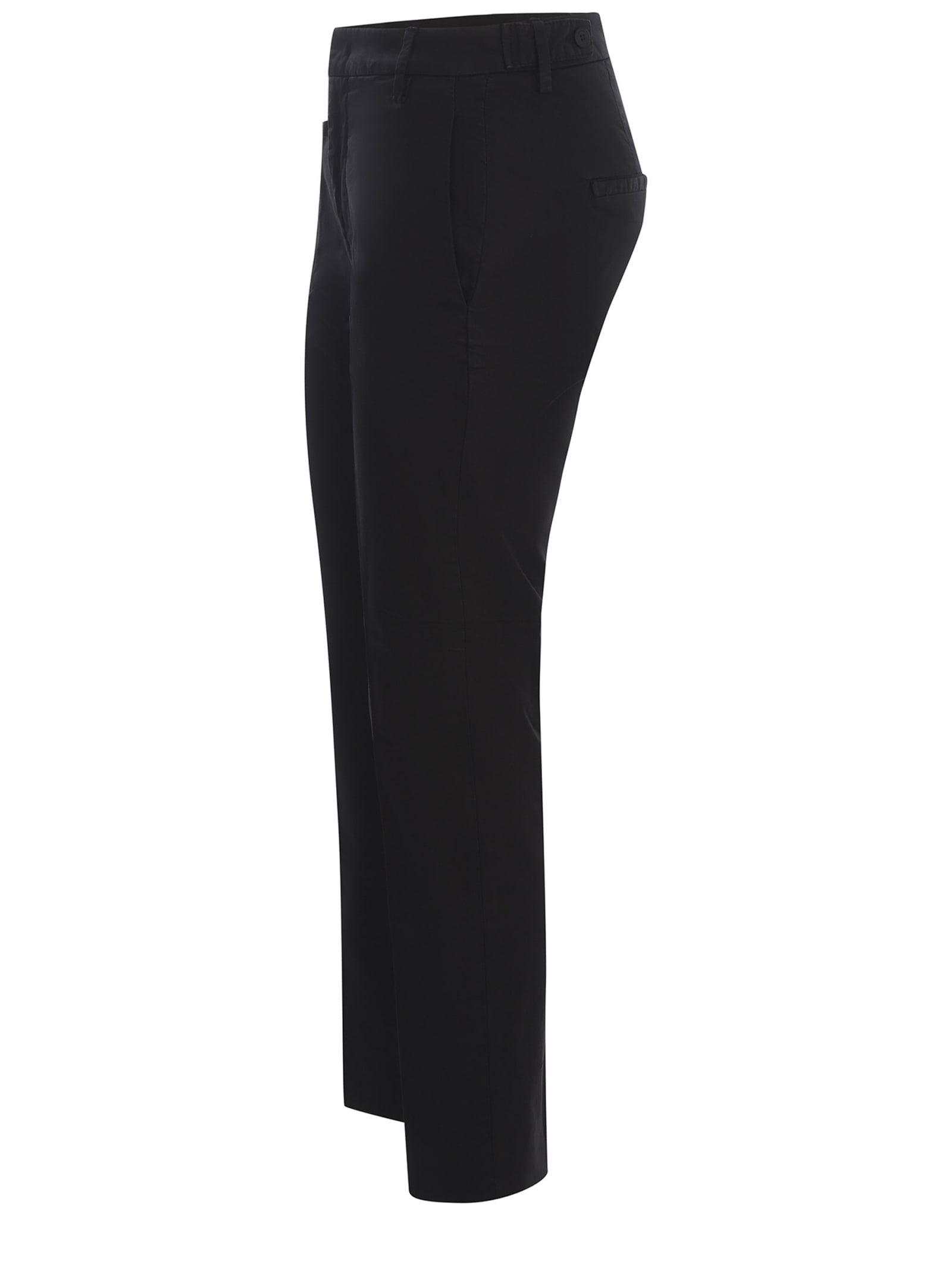Shop Dondup Trousers  Ariel Made Of Cotton In Nero