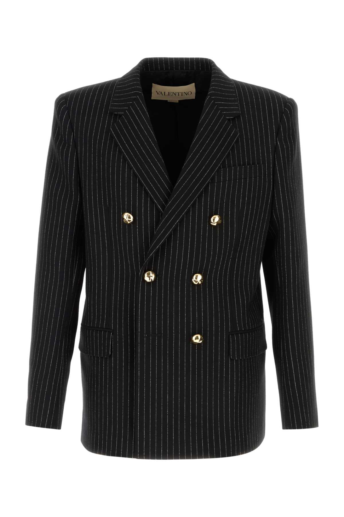 Valentino Garavani Embroidered Wool Blend Blazer