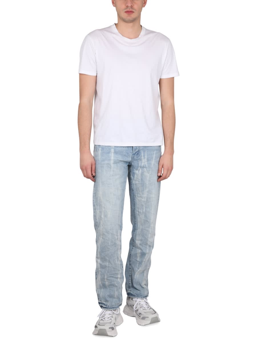Purple Brand Relaxed Fit Light Blue Denim Jeans In Azure