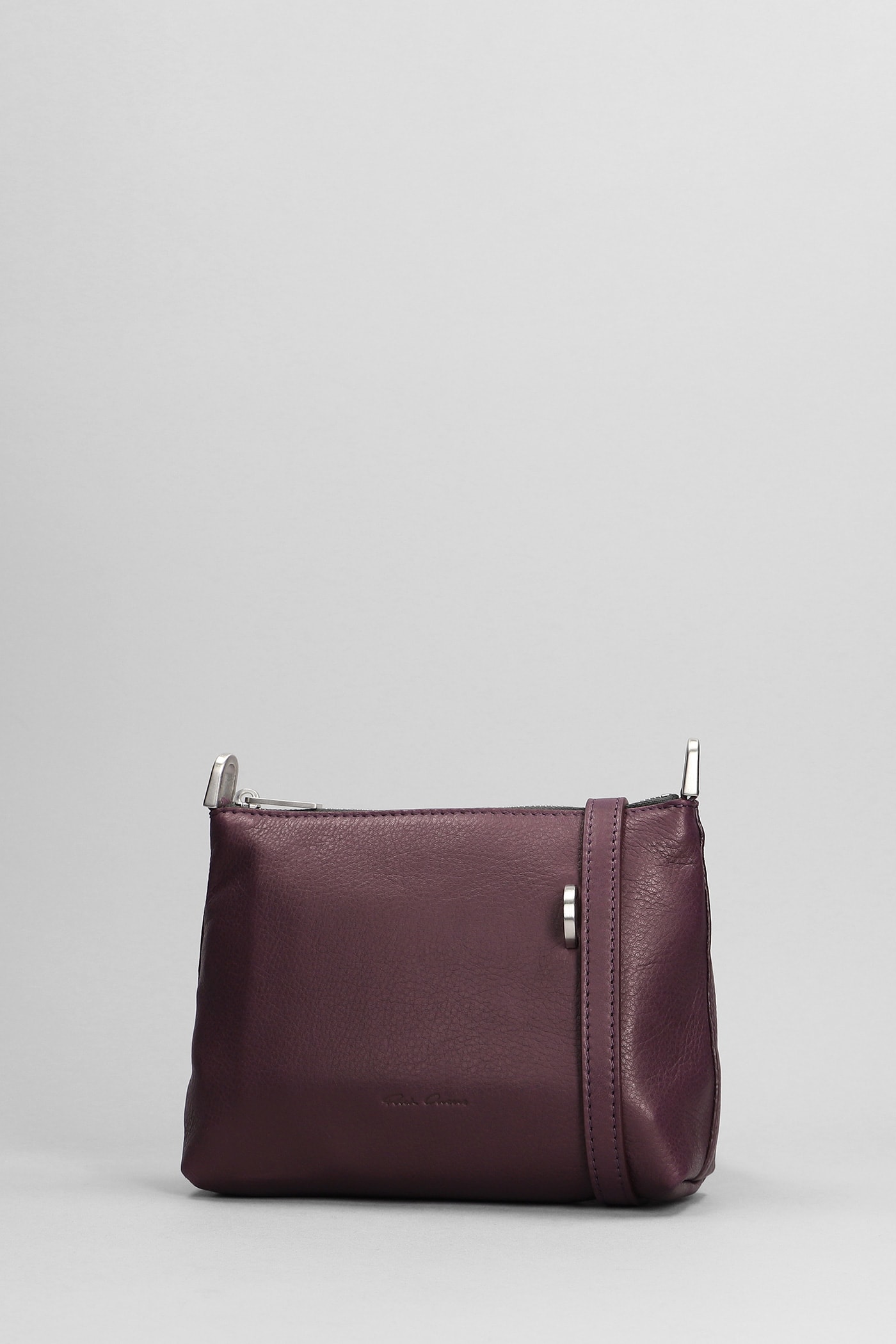 Shop Rick Owens Small Adri Shoulder Bag In Viola Leather
