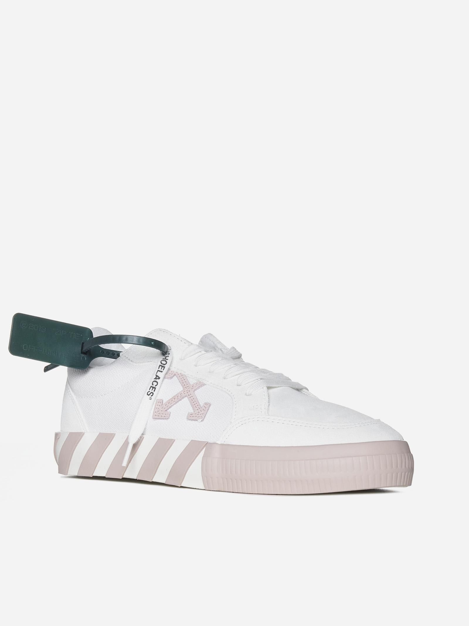 Shop Off-white Low Vulcanized Canvas Sneakers In Bianco/rosa