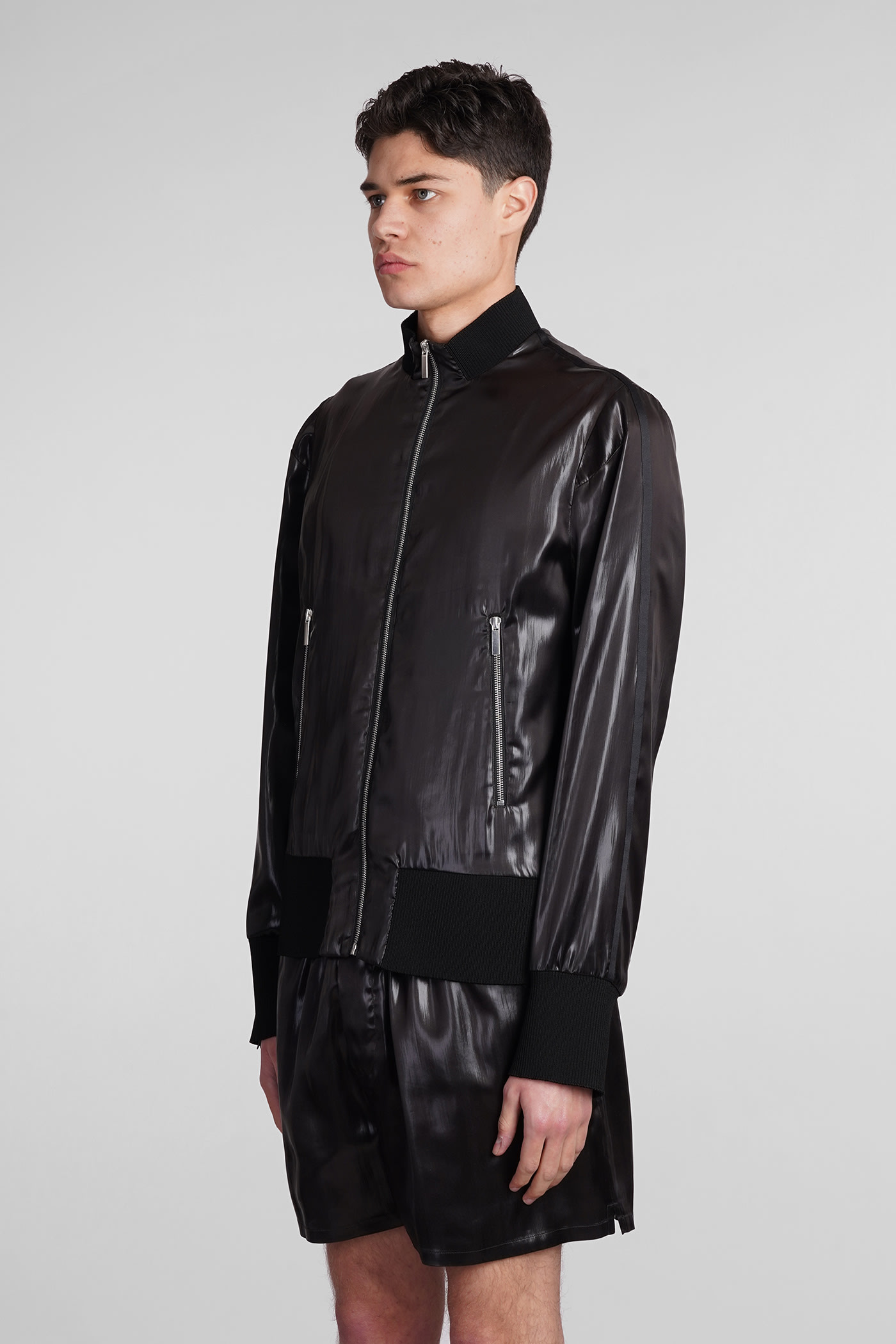 Shop Sapio N13 Casual Jacket In Black Triacetate