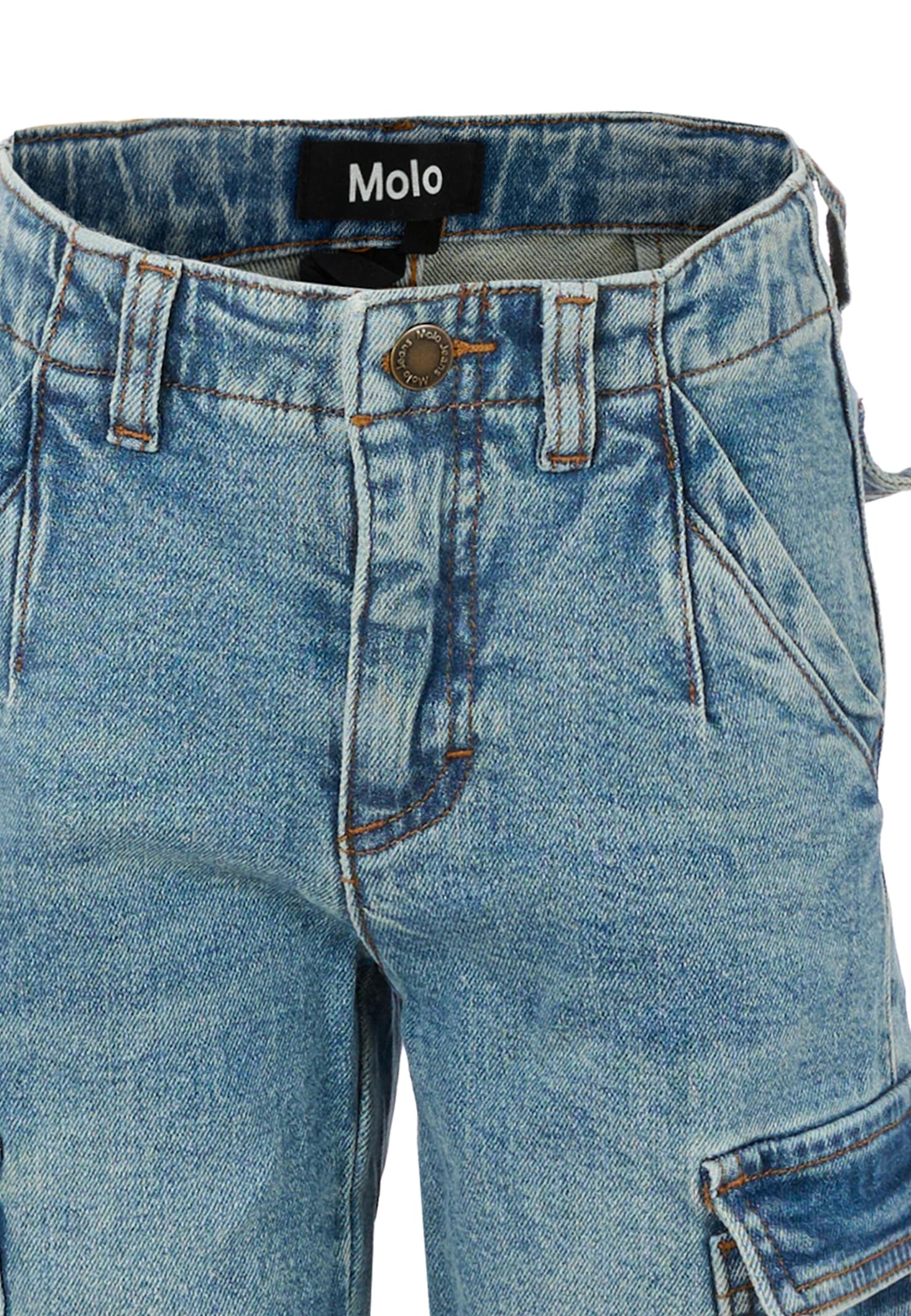 Molo Cargo-pockets Jeans In Black