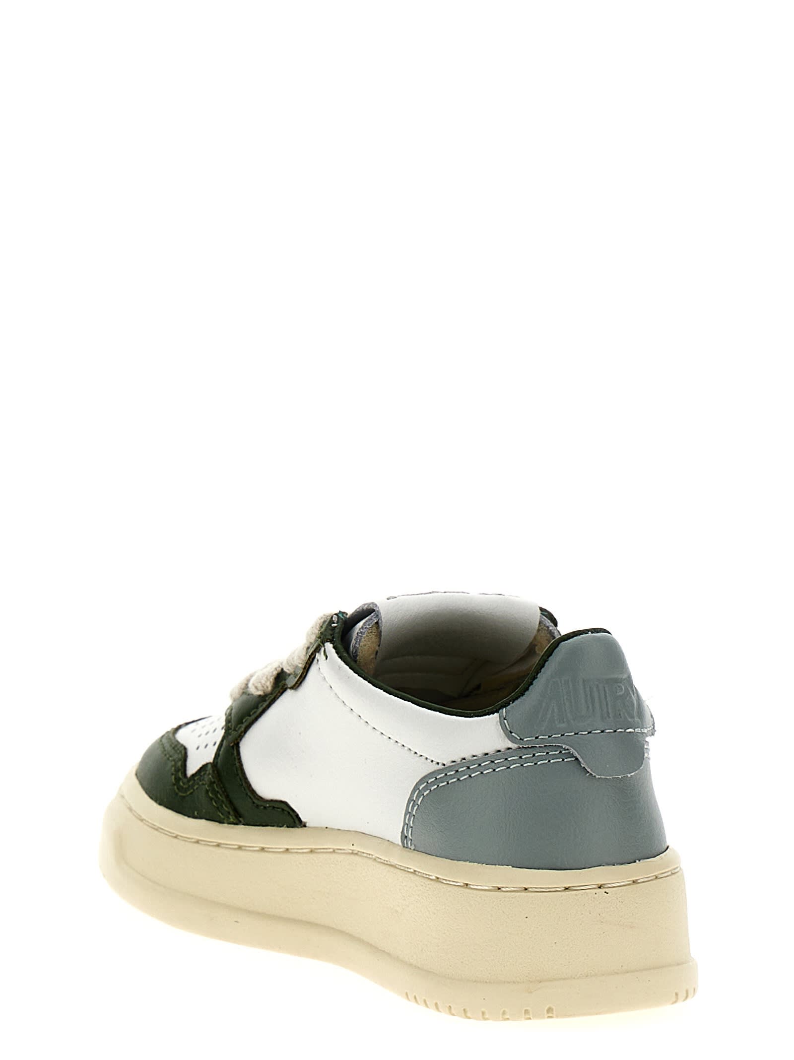 Shop Autry Leather Sneakers In Mil Grey