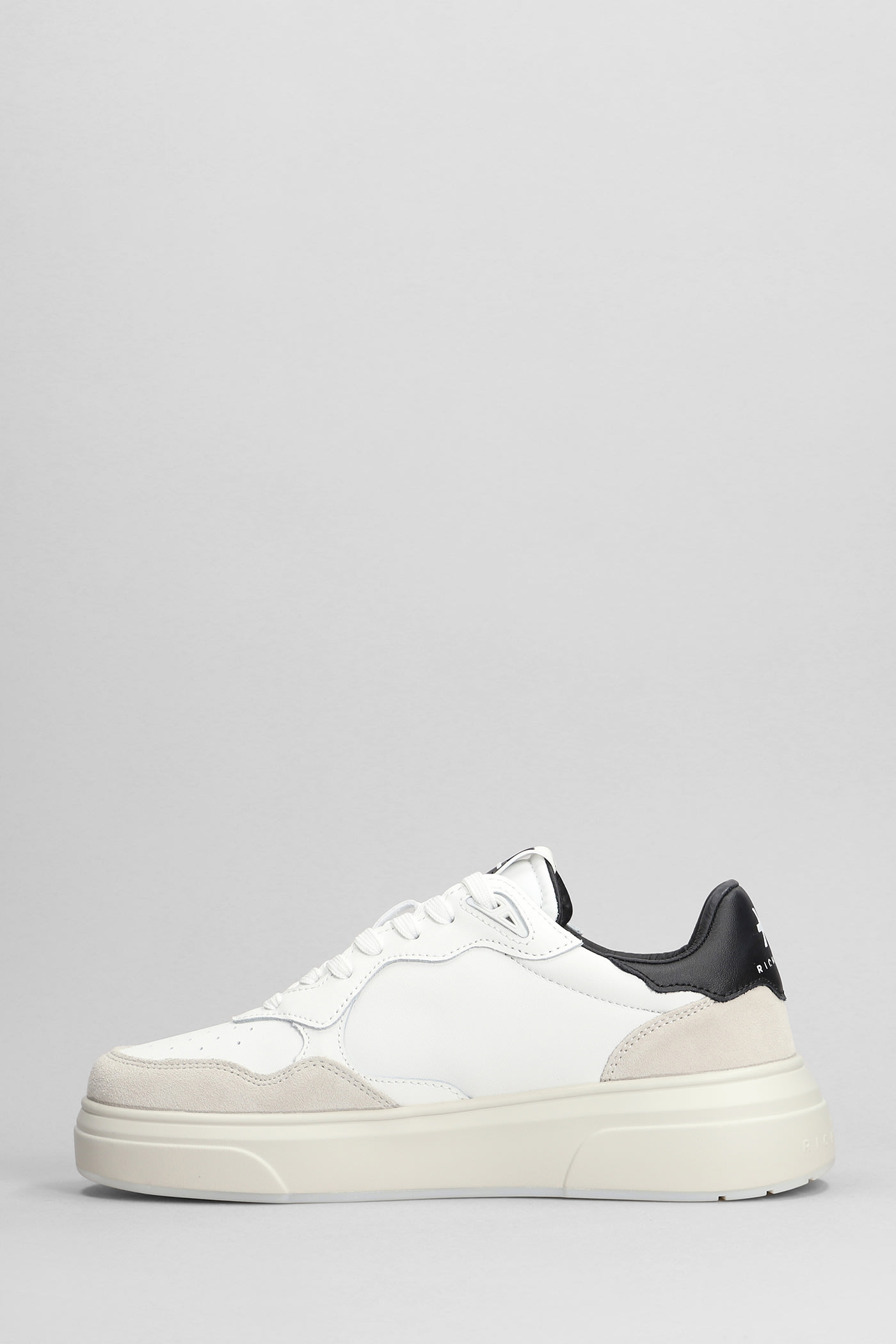 Shop John Richmond Sneakers In White Suede And Leather