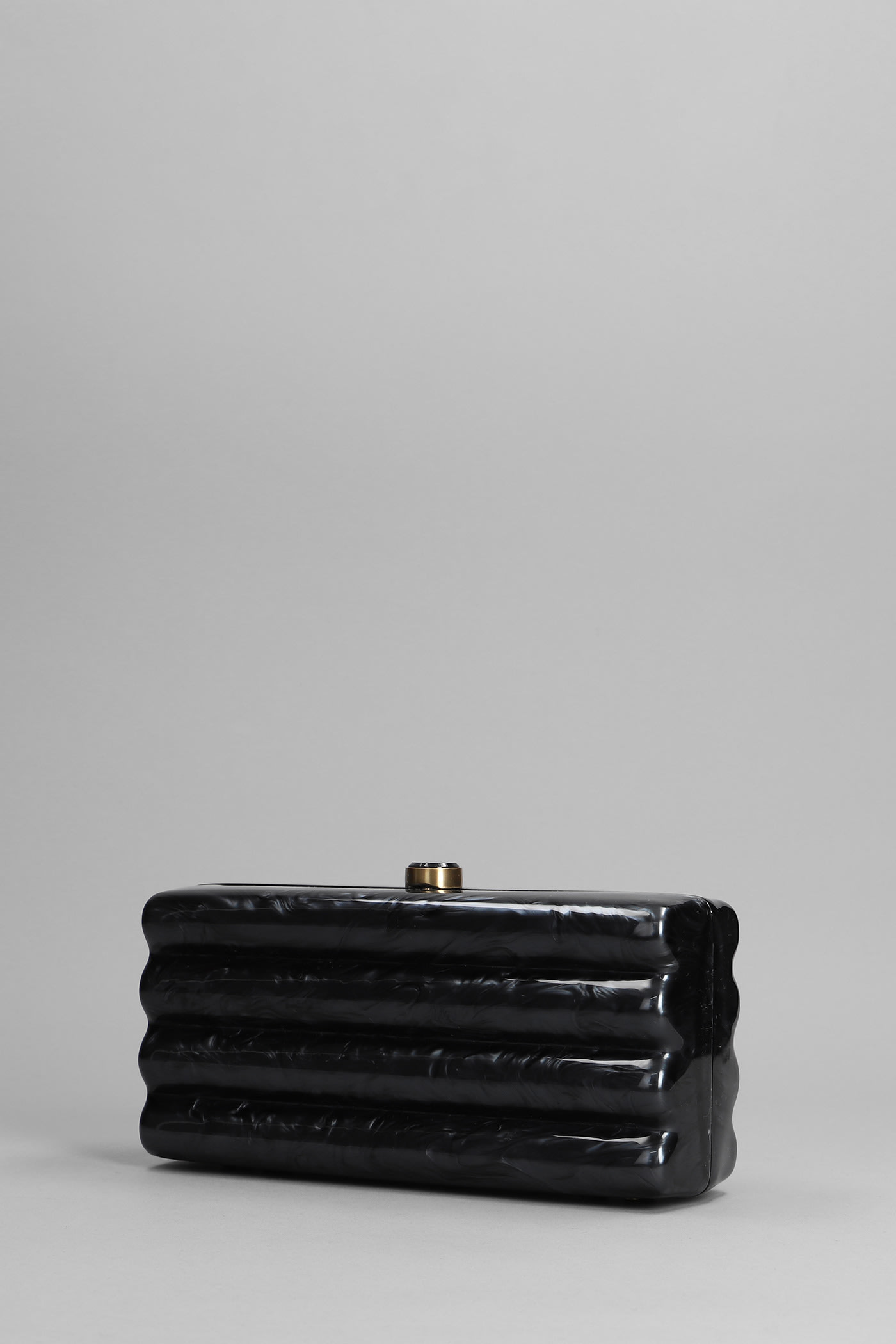 CULT GAIA ENID CLUTCH IN BLACK ACRYLIC