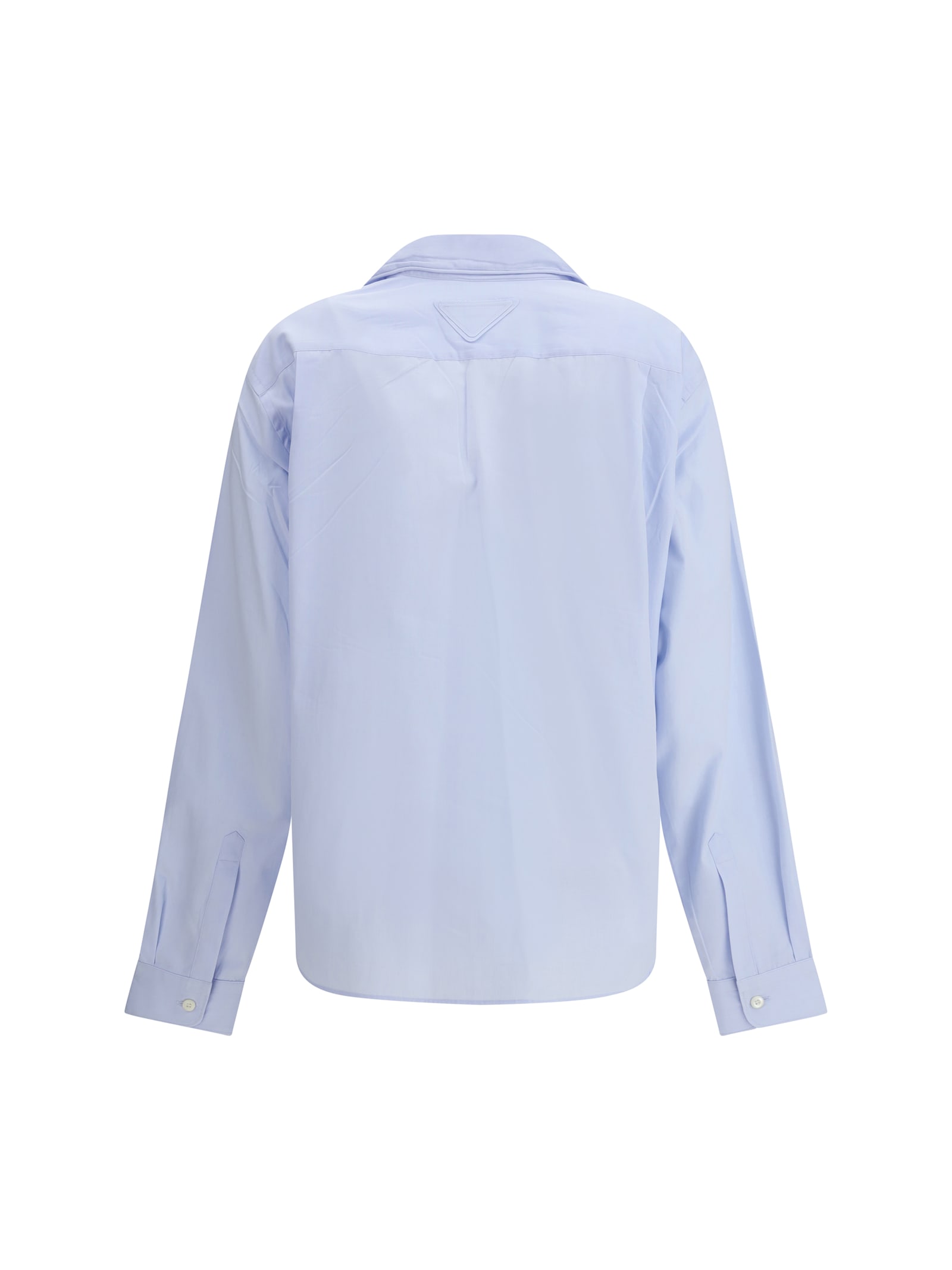 Prada Fil-à-fil Shirt In Blue