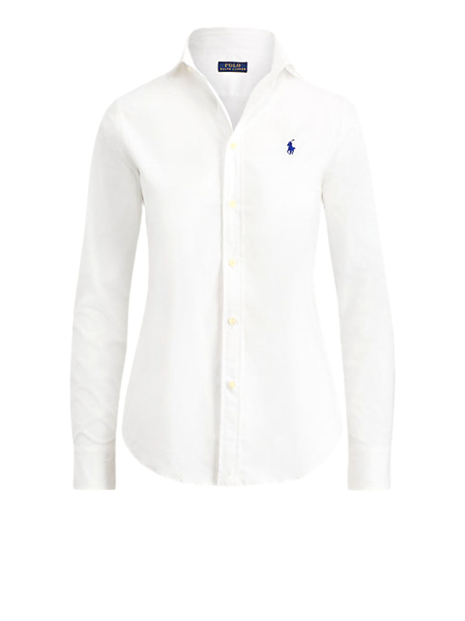 Polo Ralph Lauren Heidi Knit Shirt In Bianco