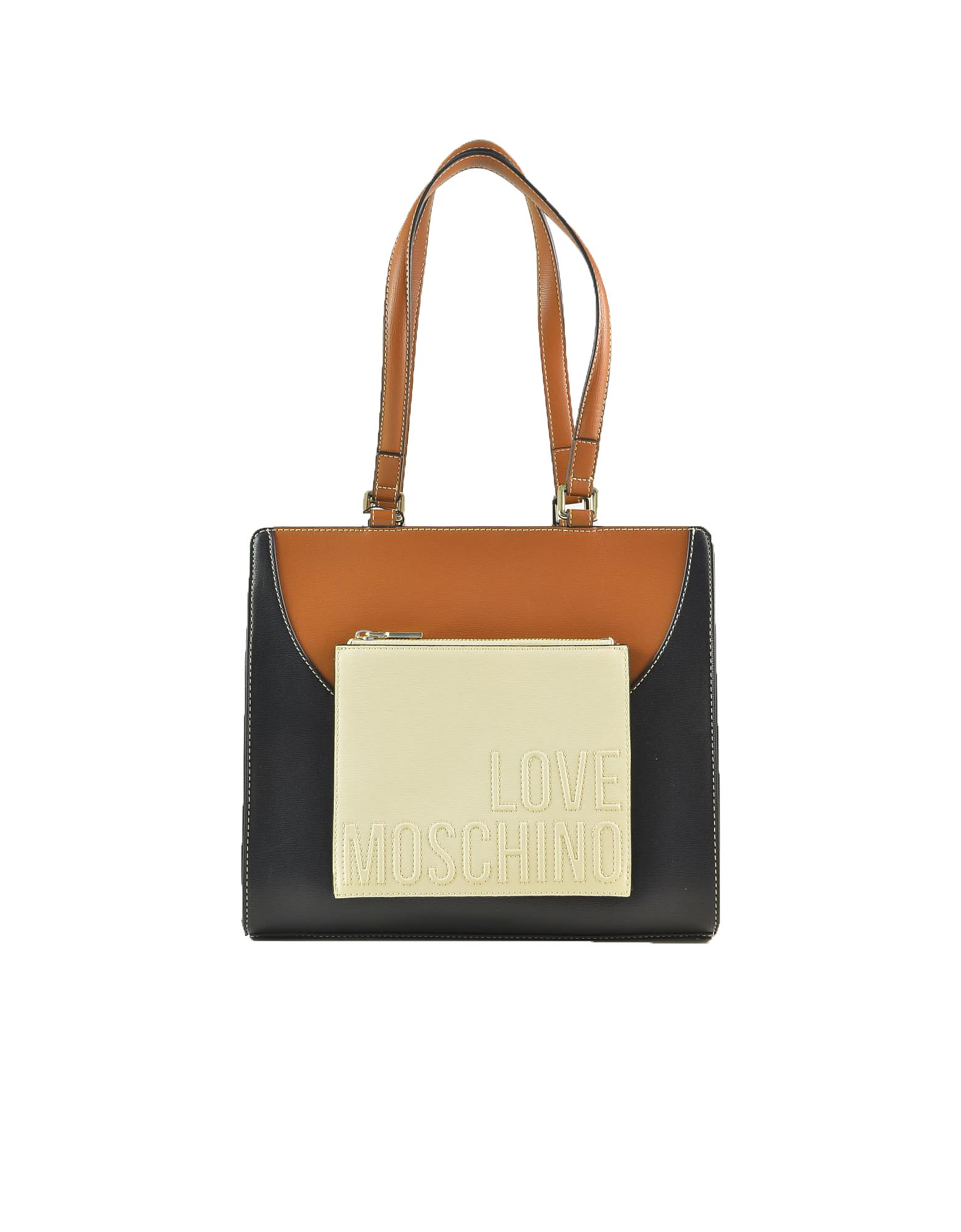 Love Moschino Womens Brown / Black Handbag