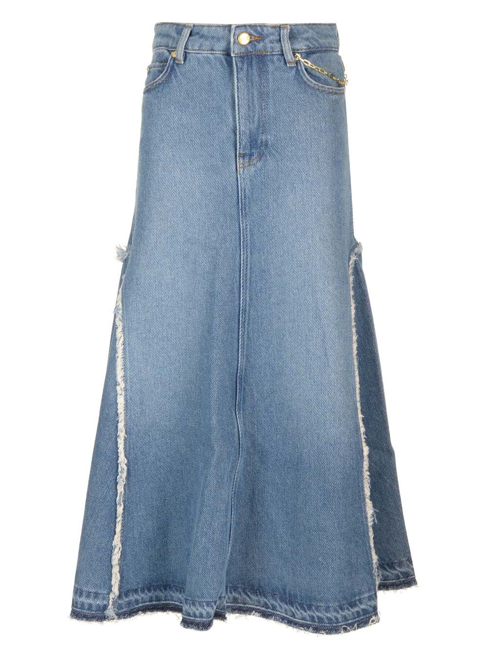 Flared Denim Skirt