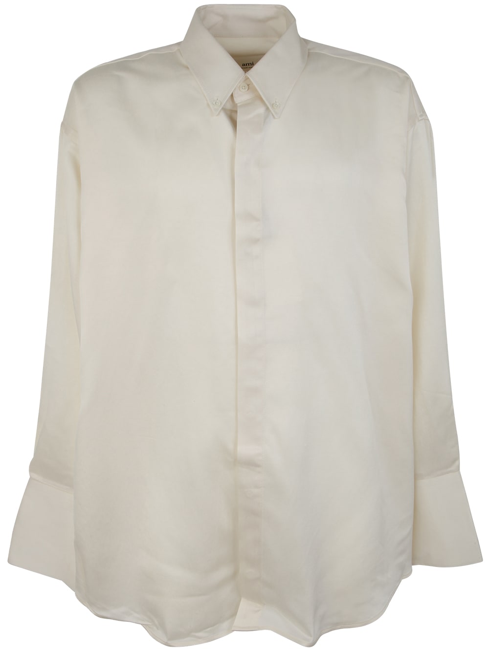 Shop Ami Alexandre Mattiussi Oversize Shirt In Ivory