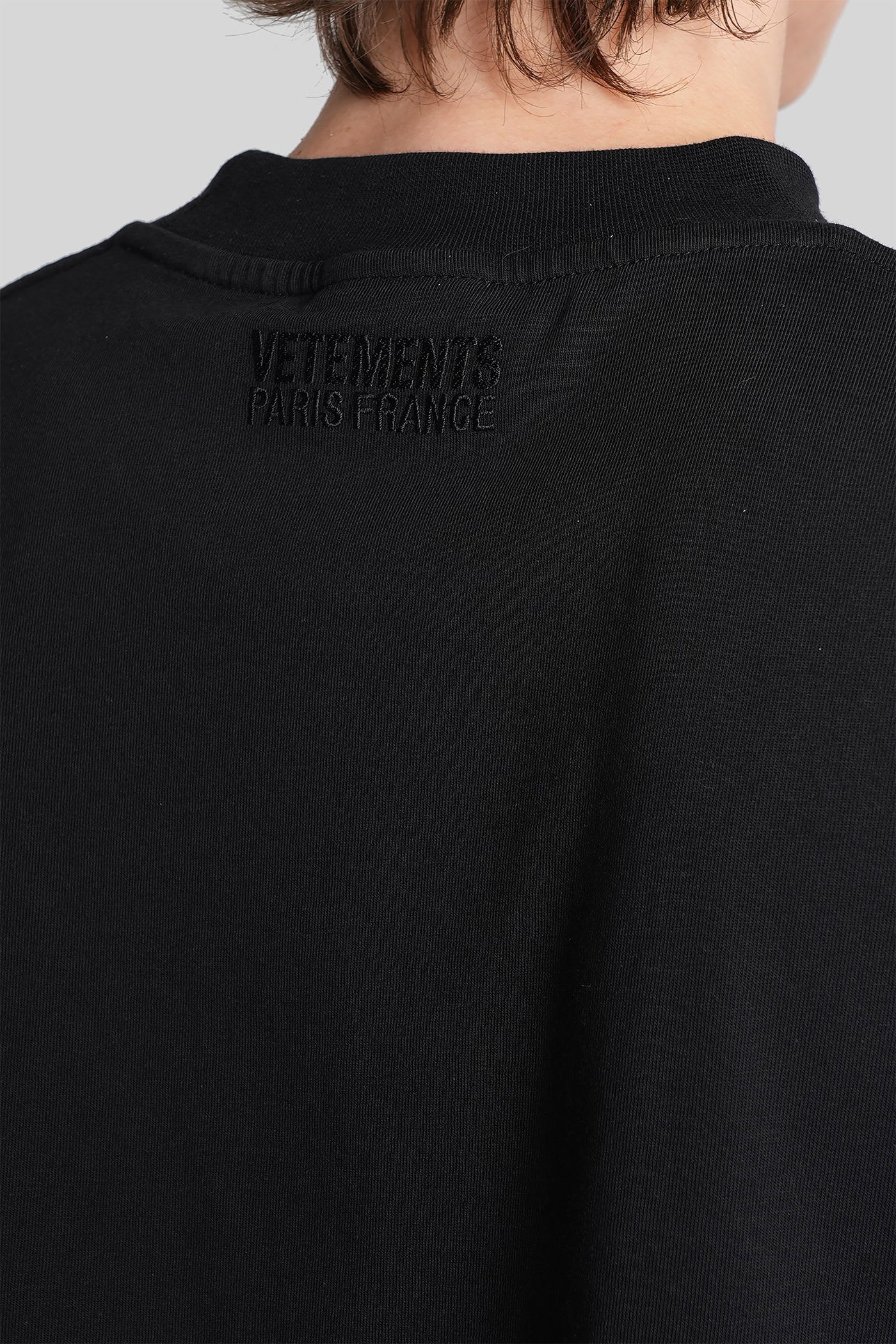 Vetements T-shirt In Black Cotton In Black