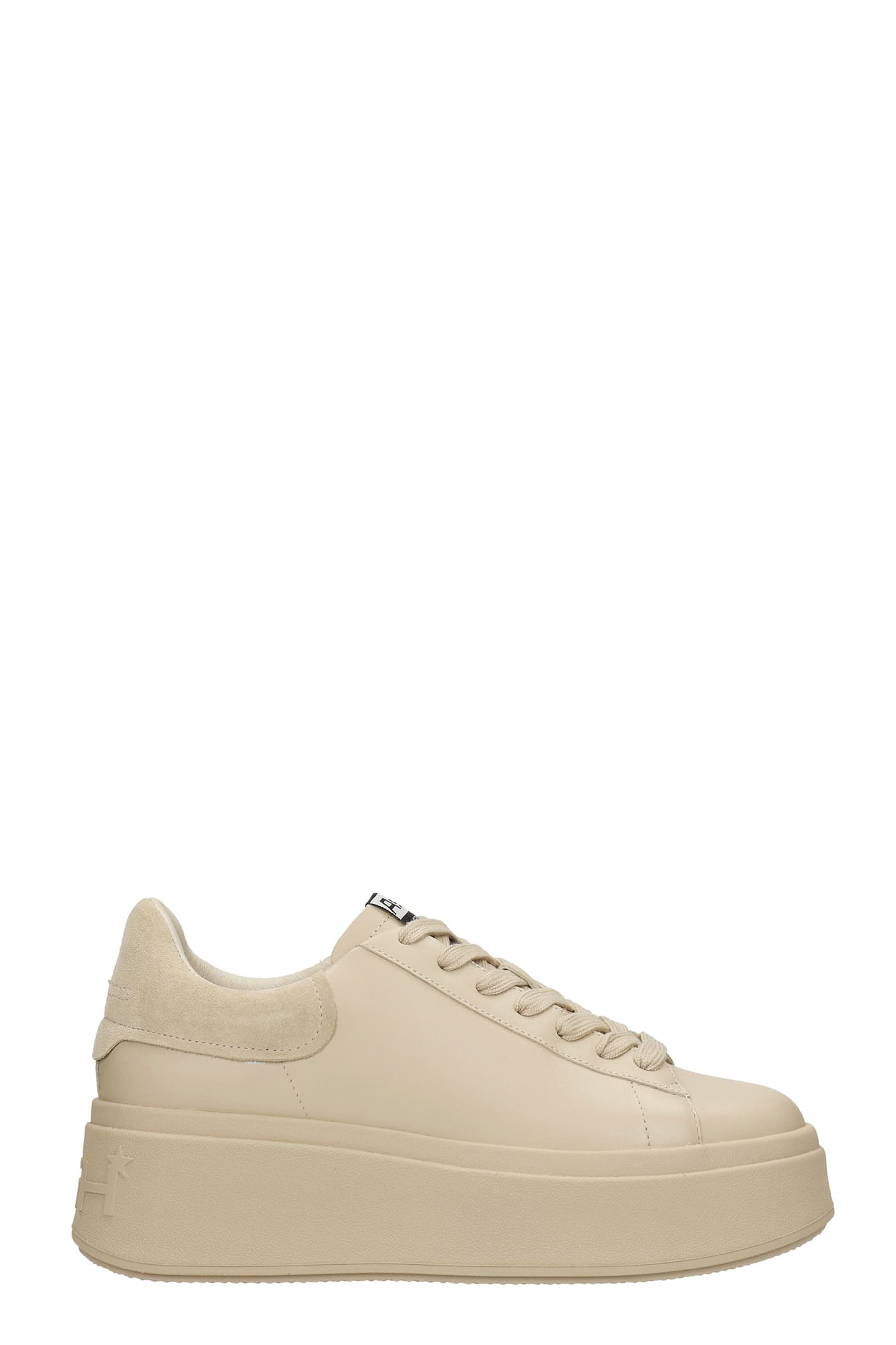 Ash Moby Sneakers In Beige Leather
