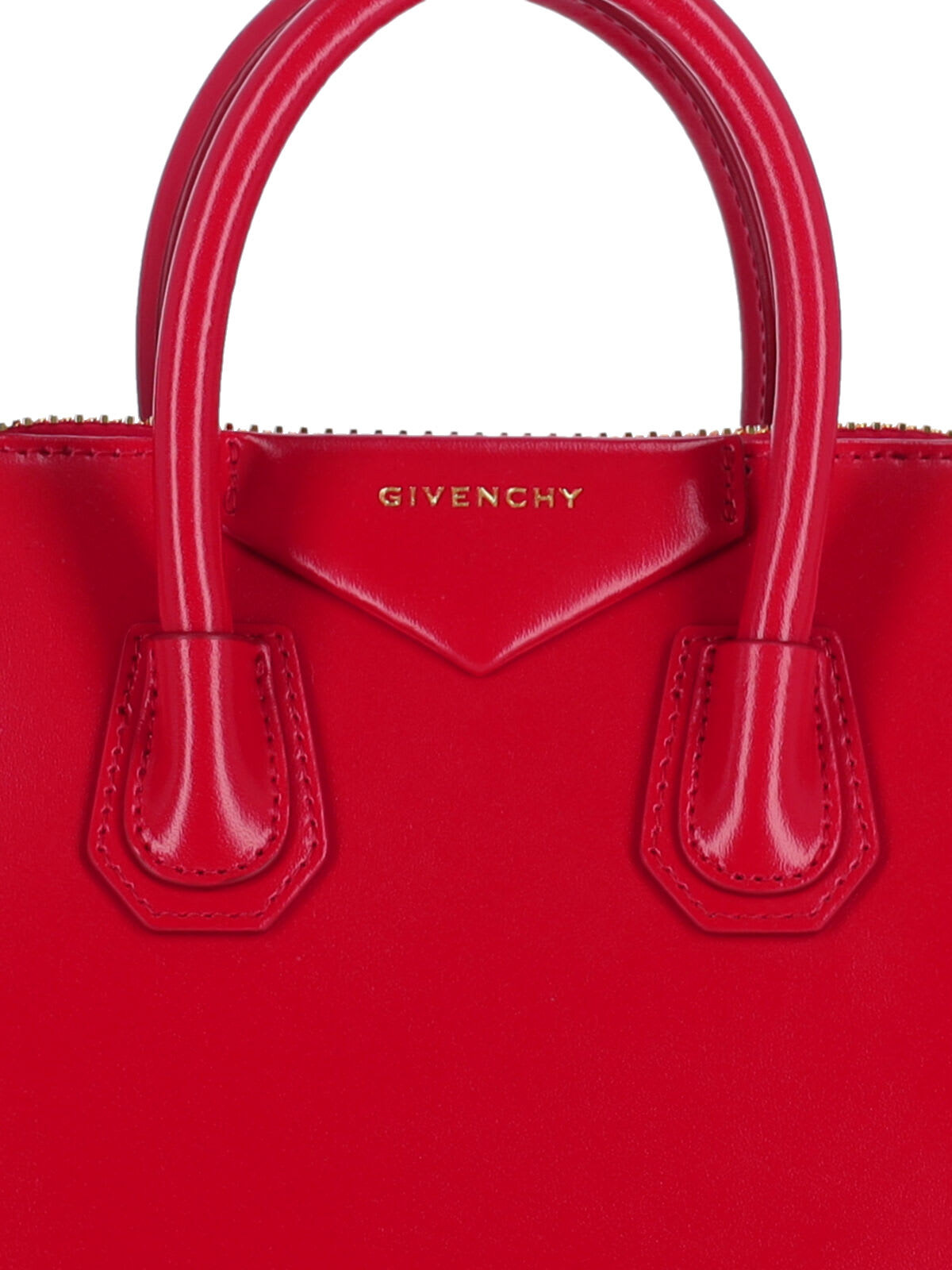 Givenchy Antigona Mini Top-handle Bag In Patent Leather In Red