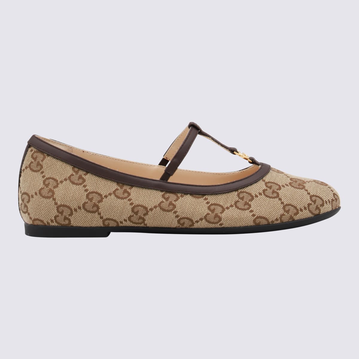 Gucci Ebony Gg Flats