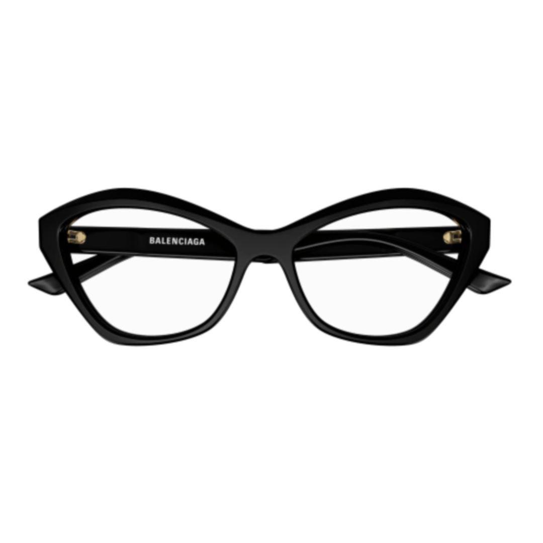 Shop Balenciaga Cat-eye Frame Glasses In 001 Black Black Transpare