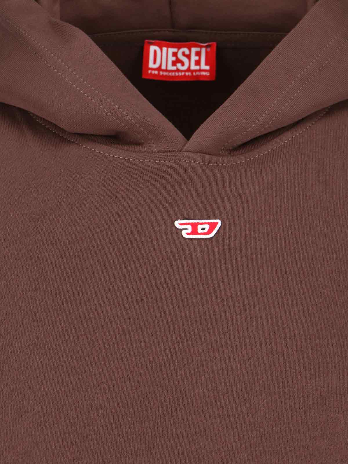 Shop Diesel S-boxt-hood-d Hoodie In Brown